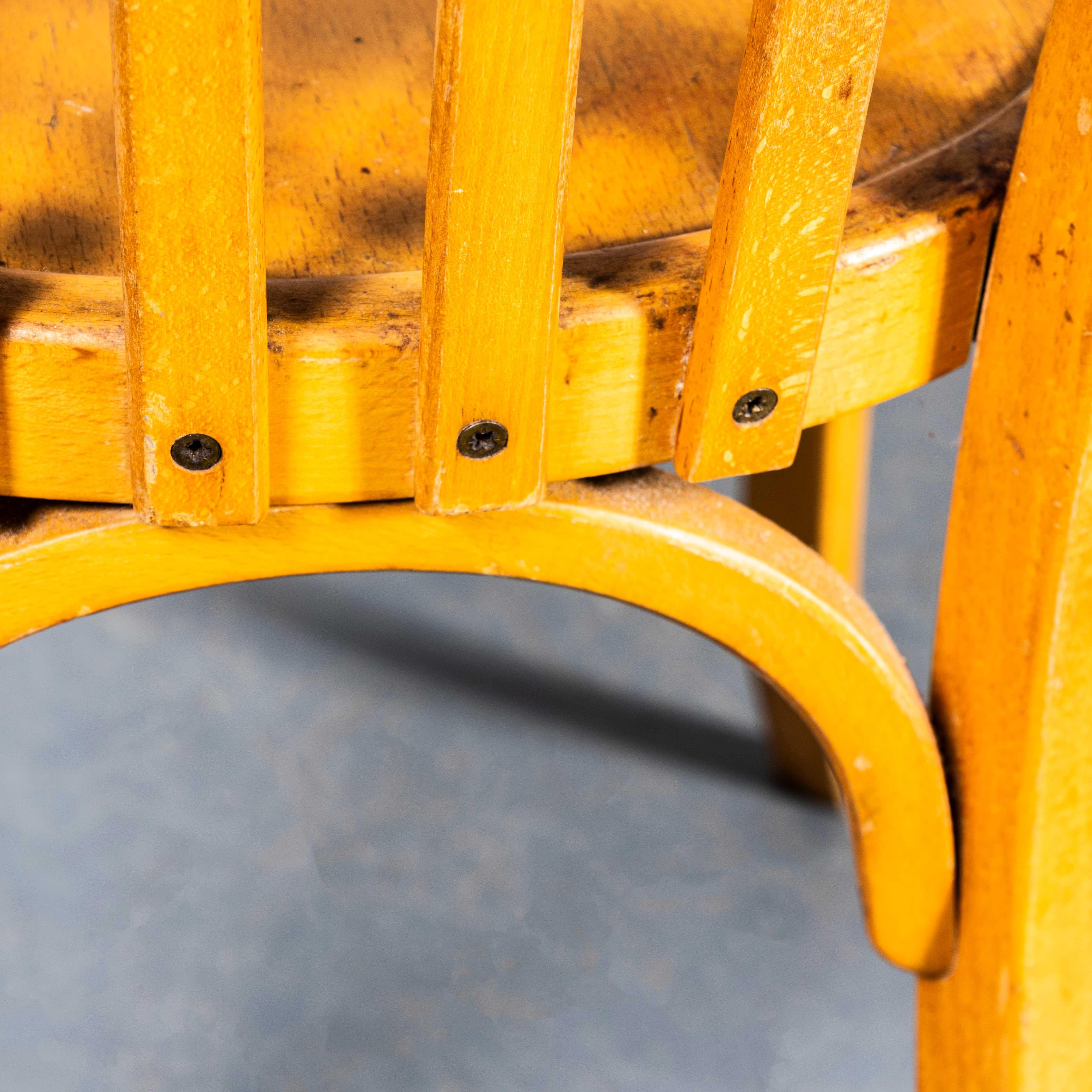 1950's Baumann Honey Bentwood Café Dining Chair - Set Of Four im Angebot 3