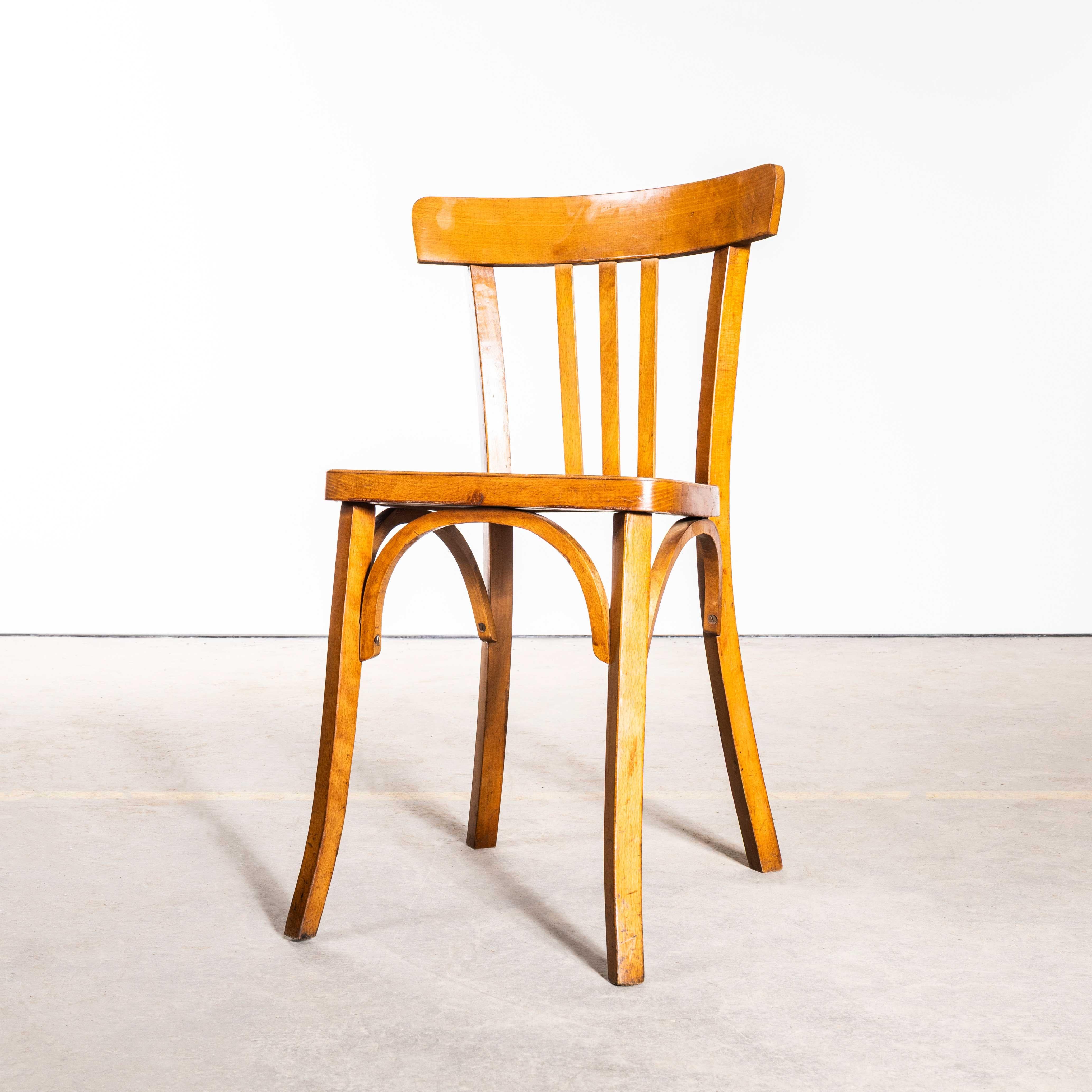 1950's Baumann Honey Simple Bentwood Dining Chair For Sale 4