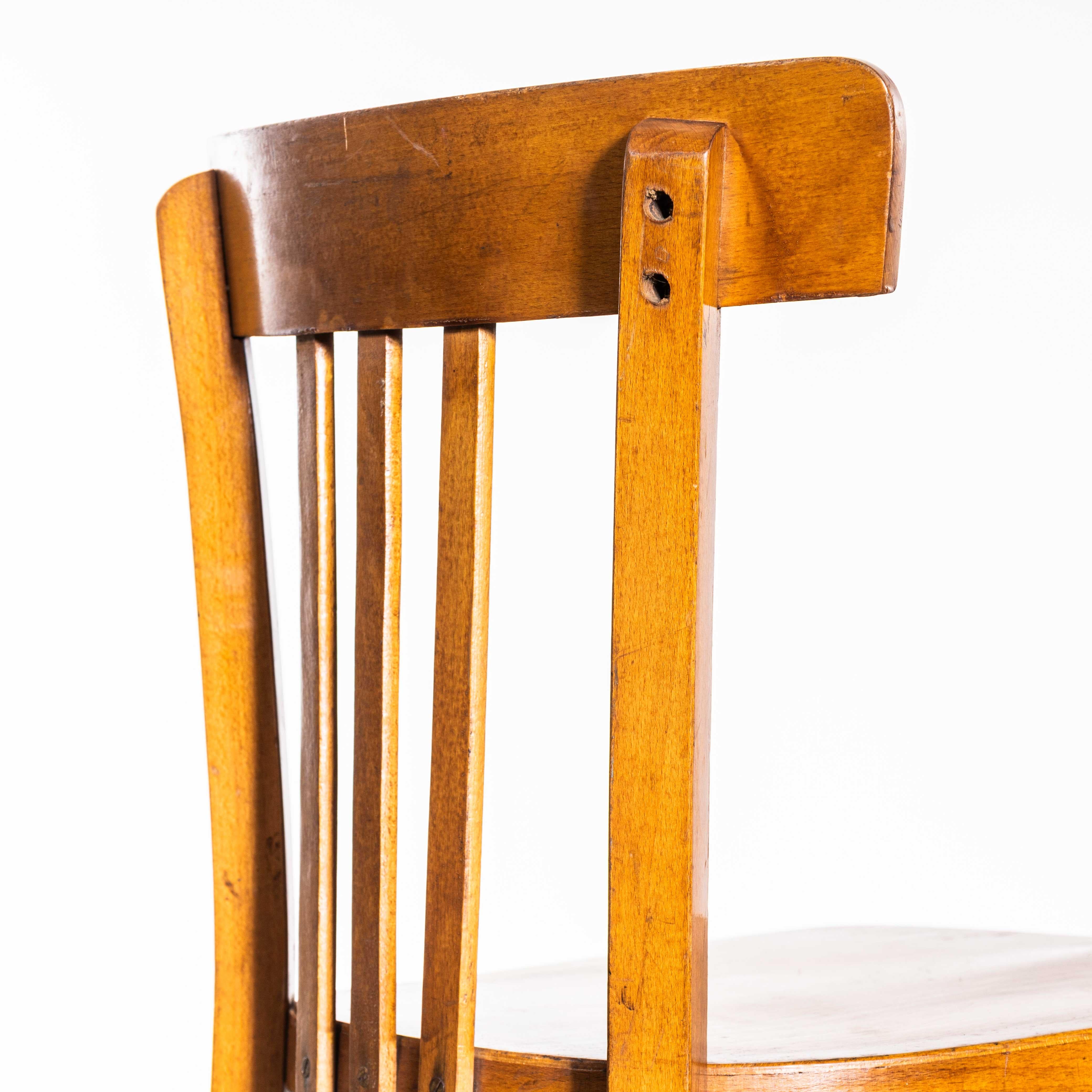 1950's Baumann Honey Simple Bentwood Dining Chair For Sale 6
