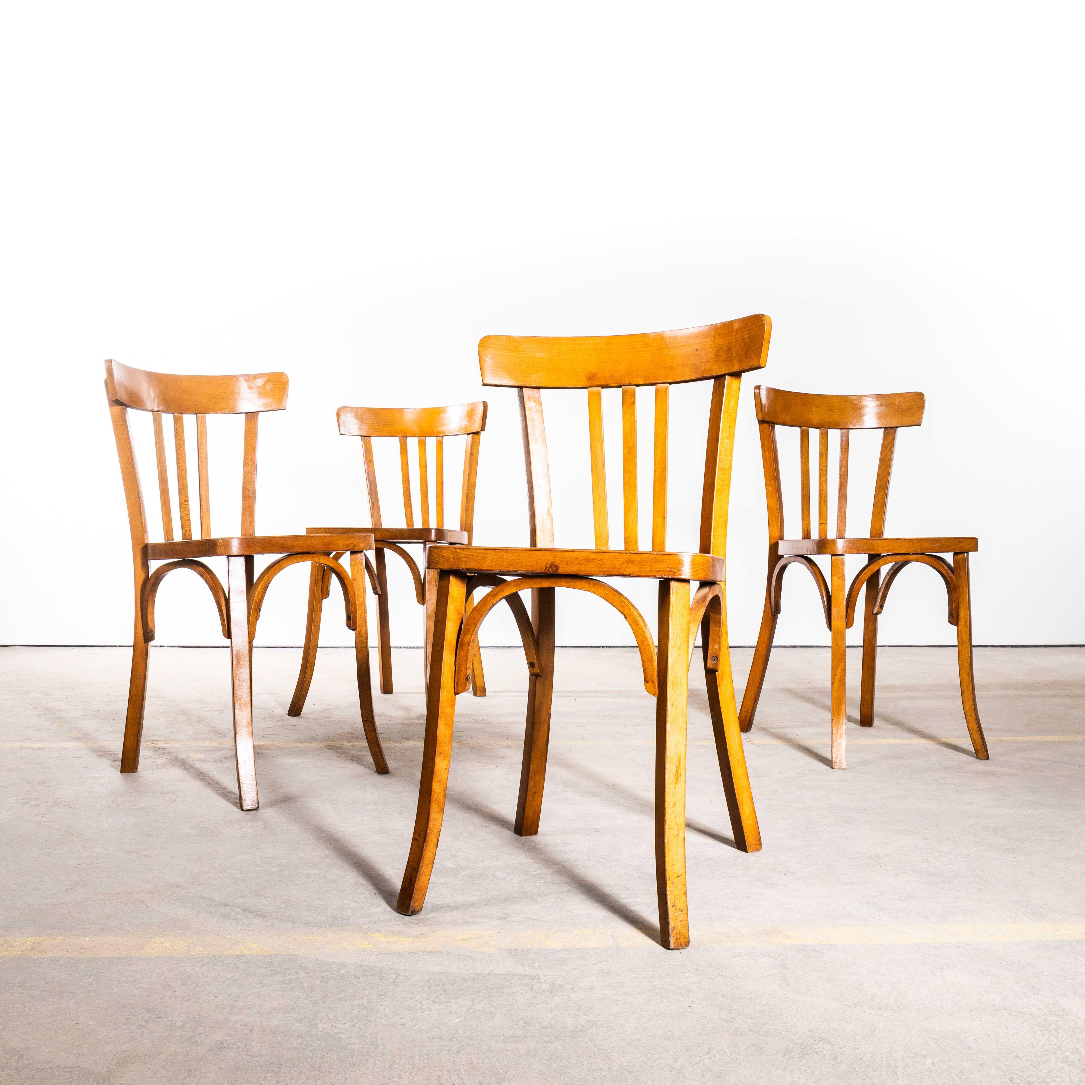 1950's Baumann Honey Simple Bentwood Dining Chair For Sale 2