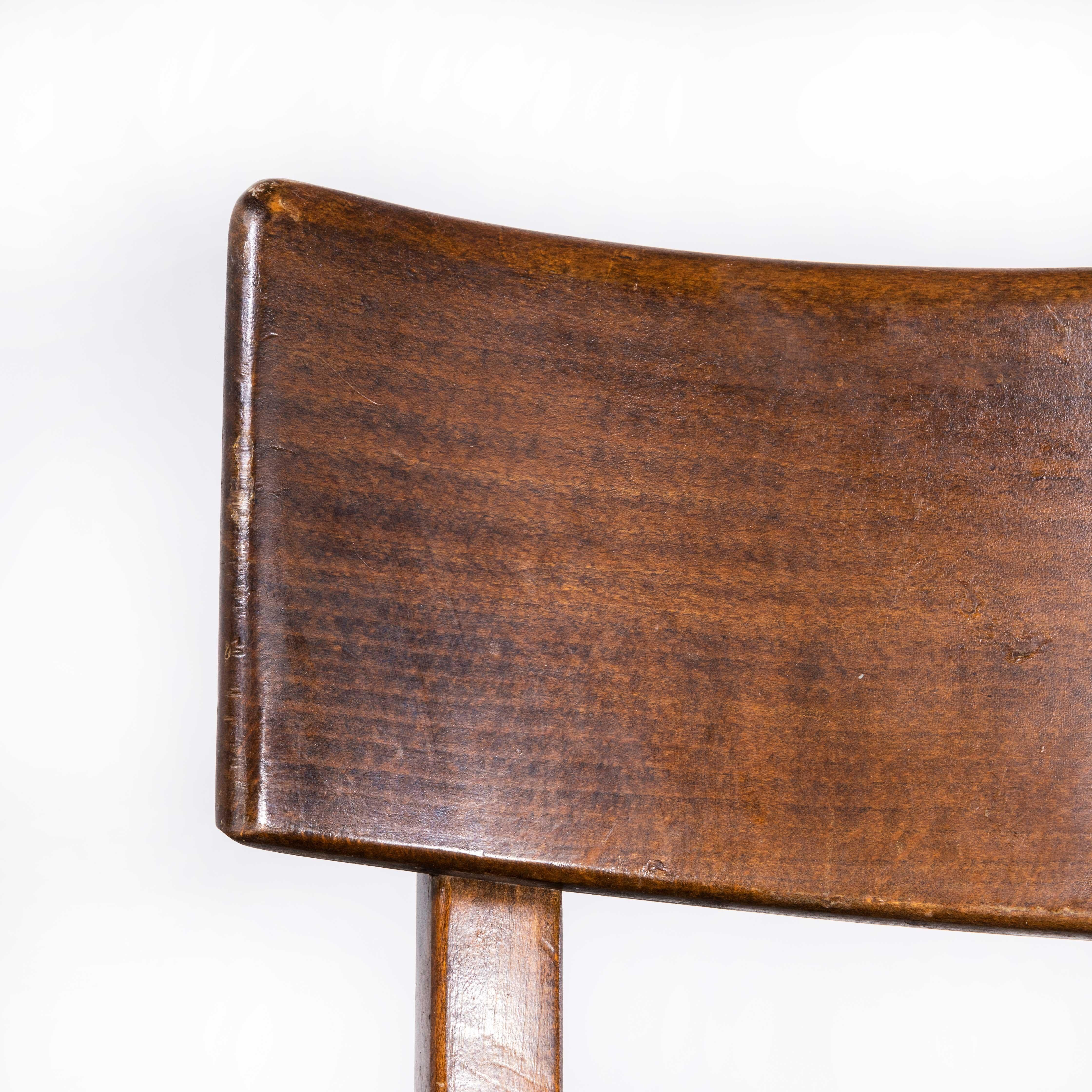 Mid-20th Century 1950s Baumann Walnut Deep Back Bistro Dining Chair - Pair