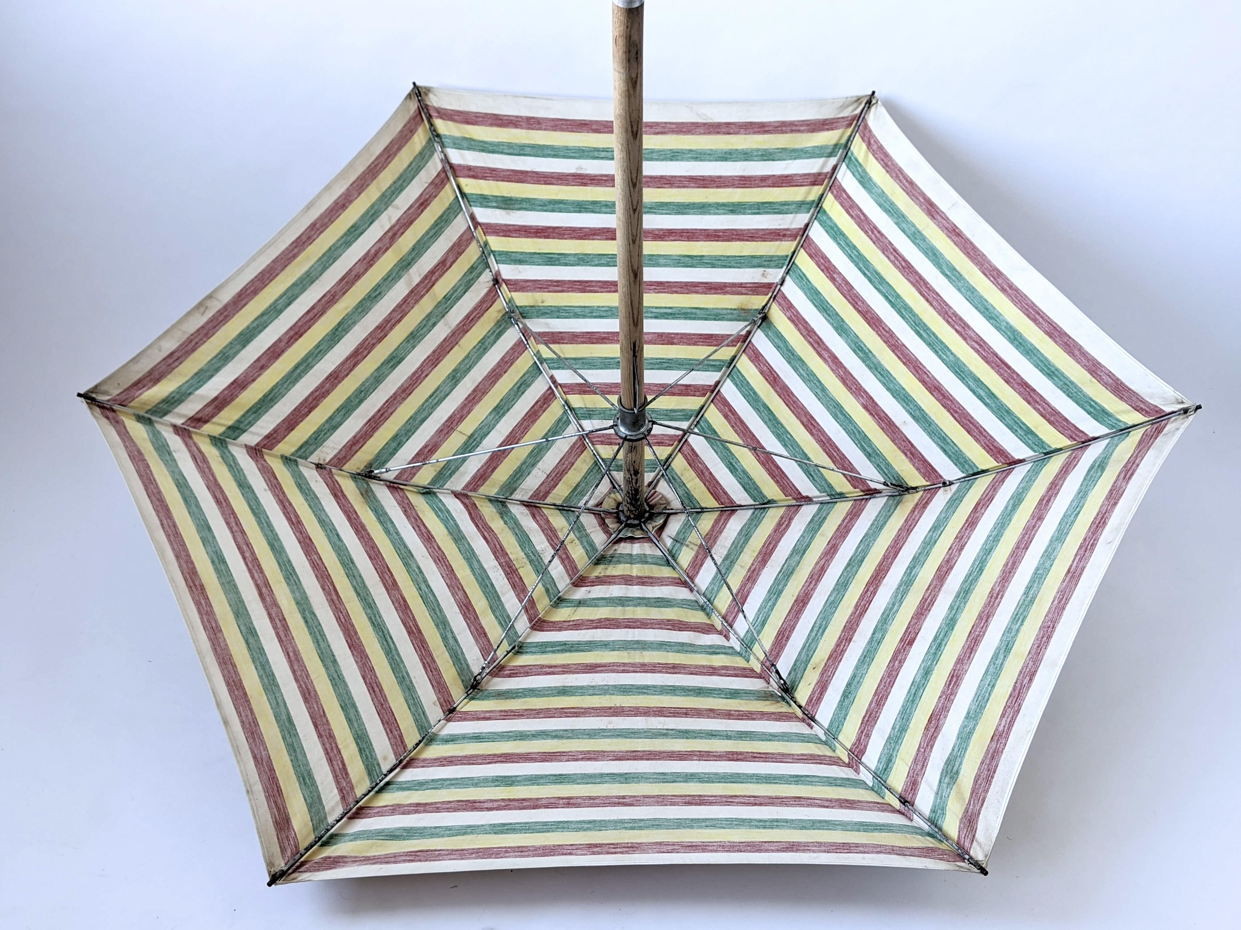 Mid-20th Century 1950s Beach Umbrella / Parasol, USA
