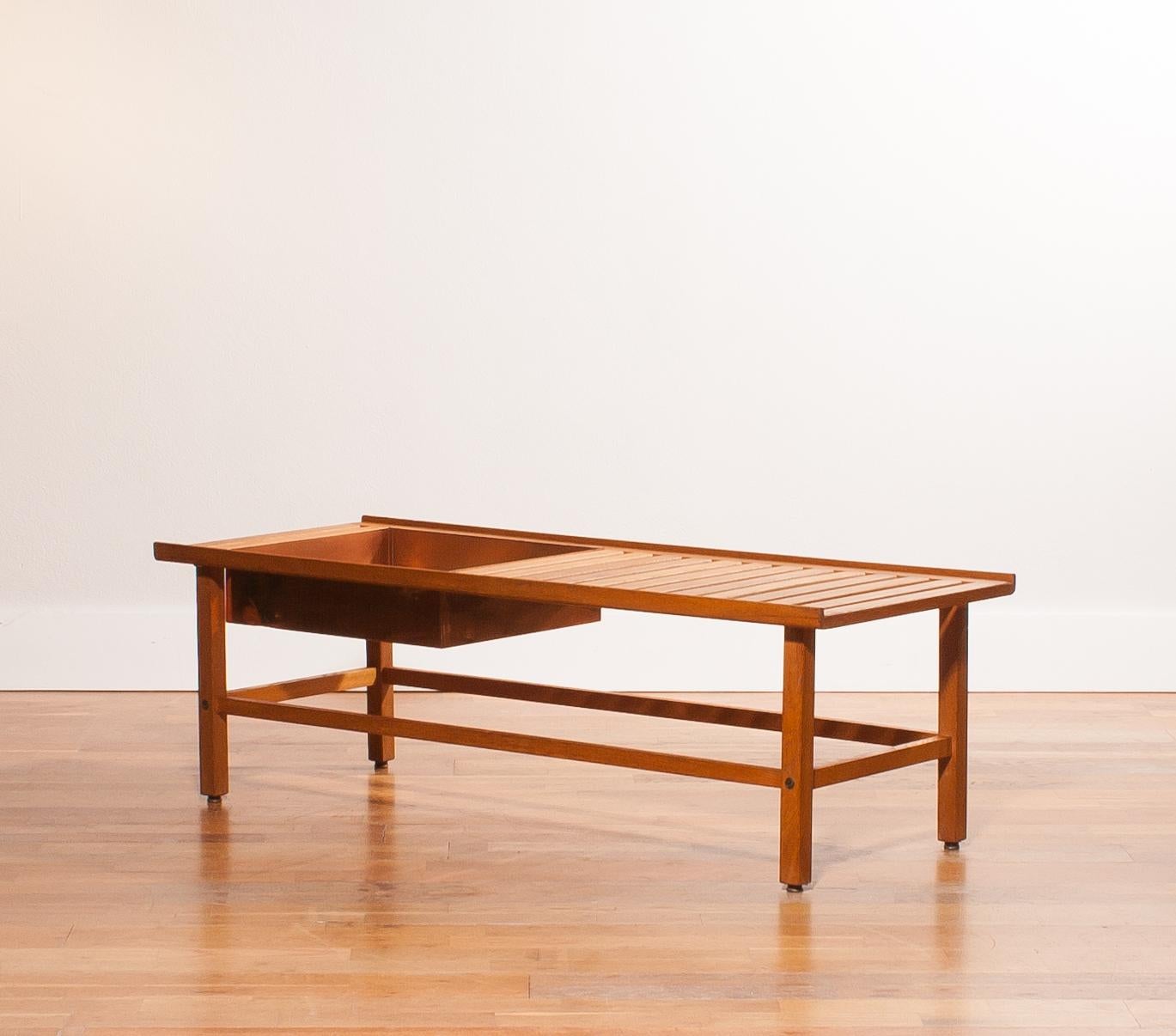 1950s, Beautiful Plant Bench or Coffee Table by Yngve Ekström in Teak In Excellent Condition In Silvolde, Gelderland