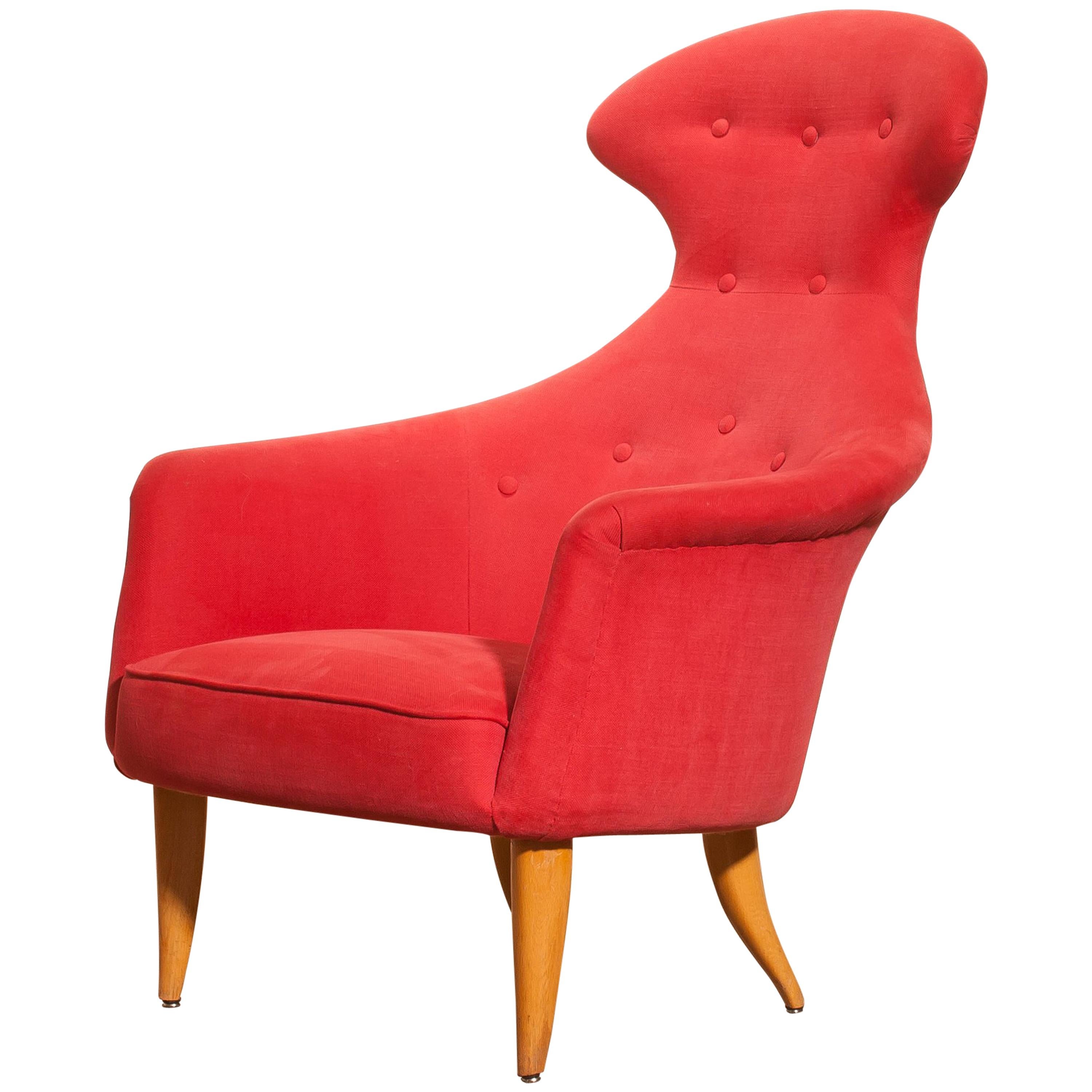 1950s, Beautiful 'Stora Eva' Chair by Kerstin Hörlin-Holmquist