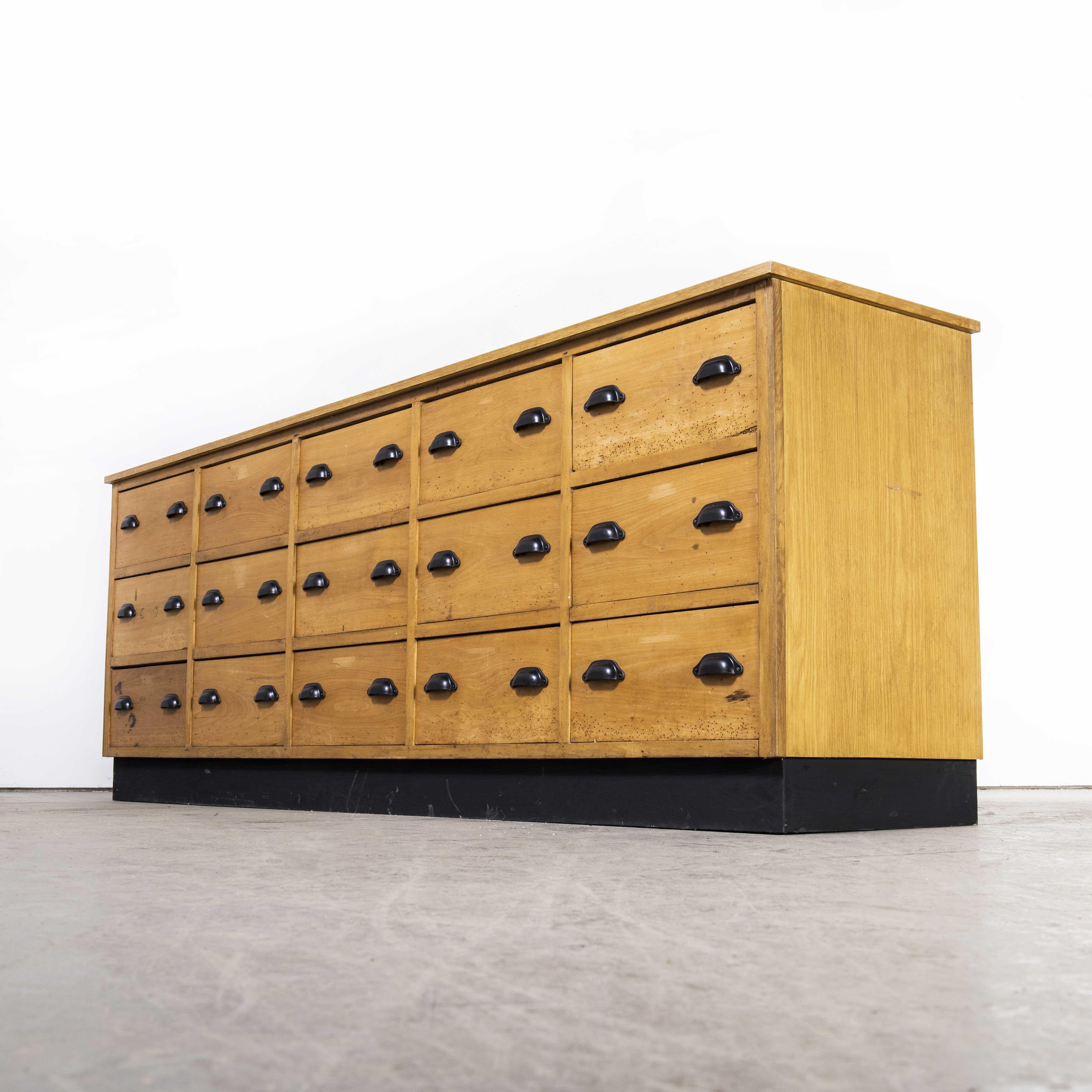 1950's Belgian Chest of Drawers, Fifteen Drawers 3