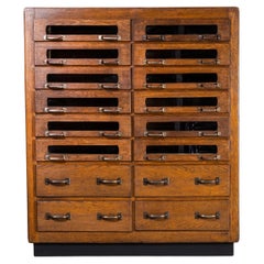 Retro 1950's Belgian Haberdashery Cabinet, Sixteen Drawers