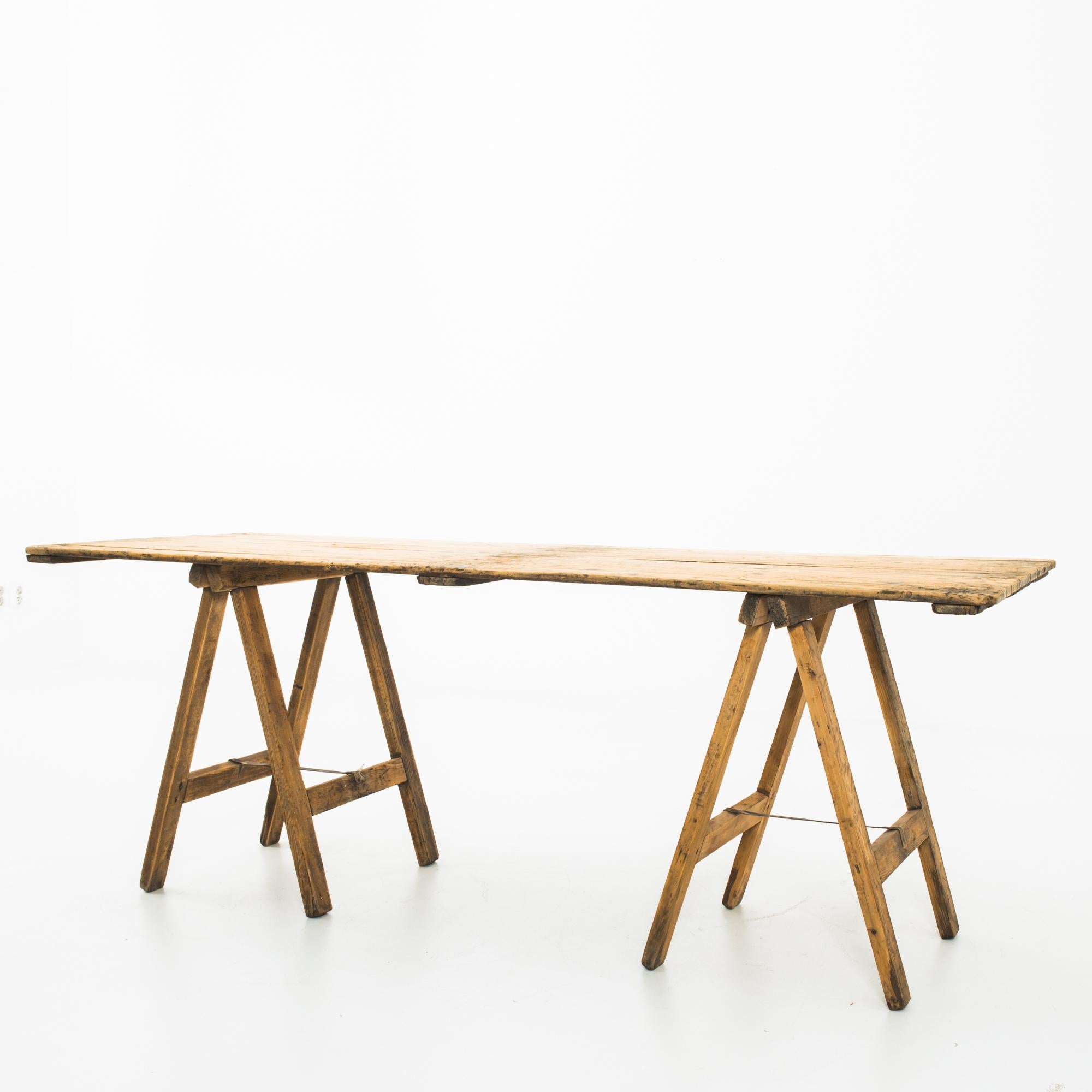 wooden sawhorse