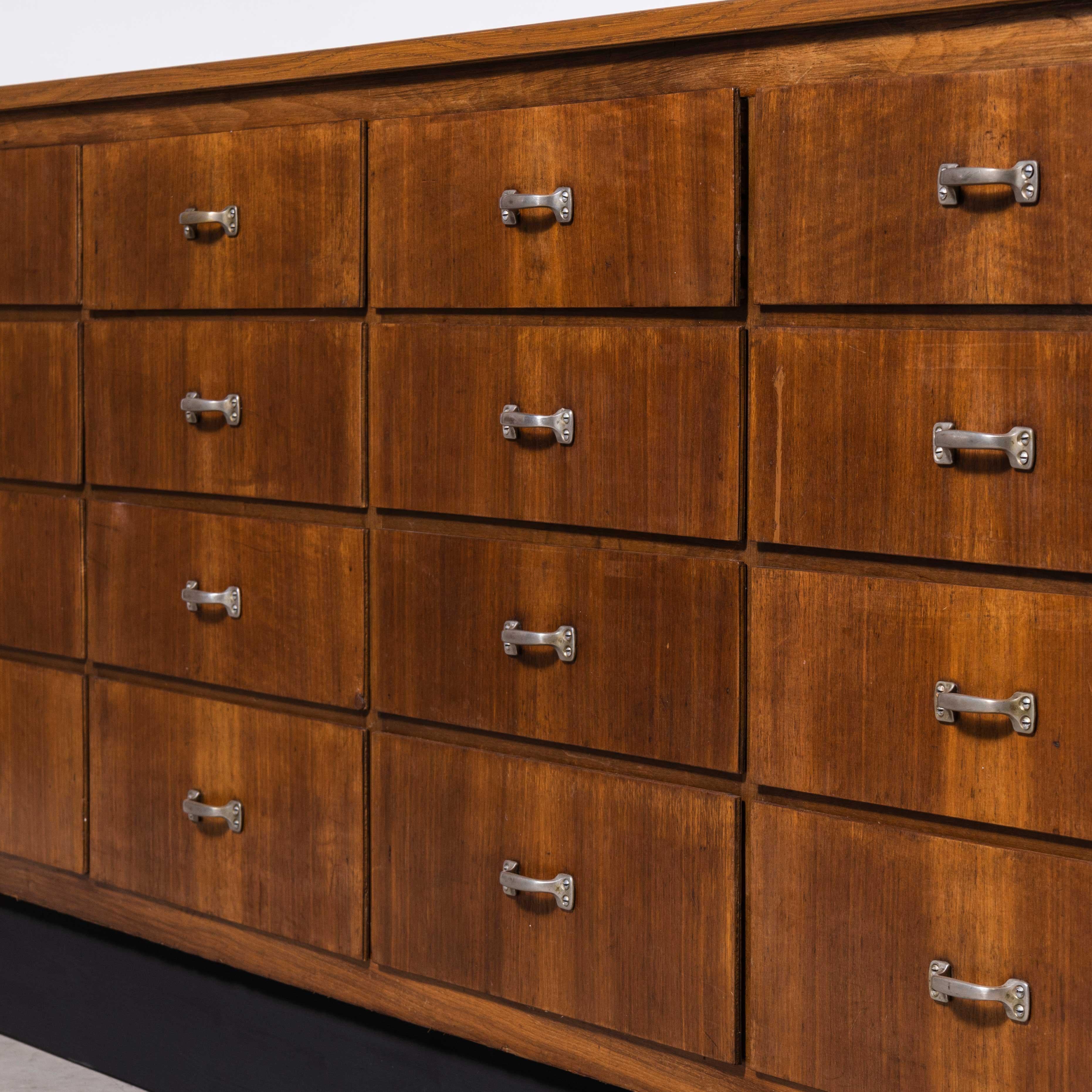 1950s Belgian Laboratory Chest, Bank of Drawers, Sixteen Drawers 5