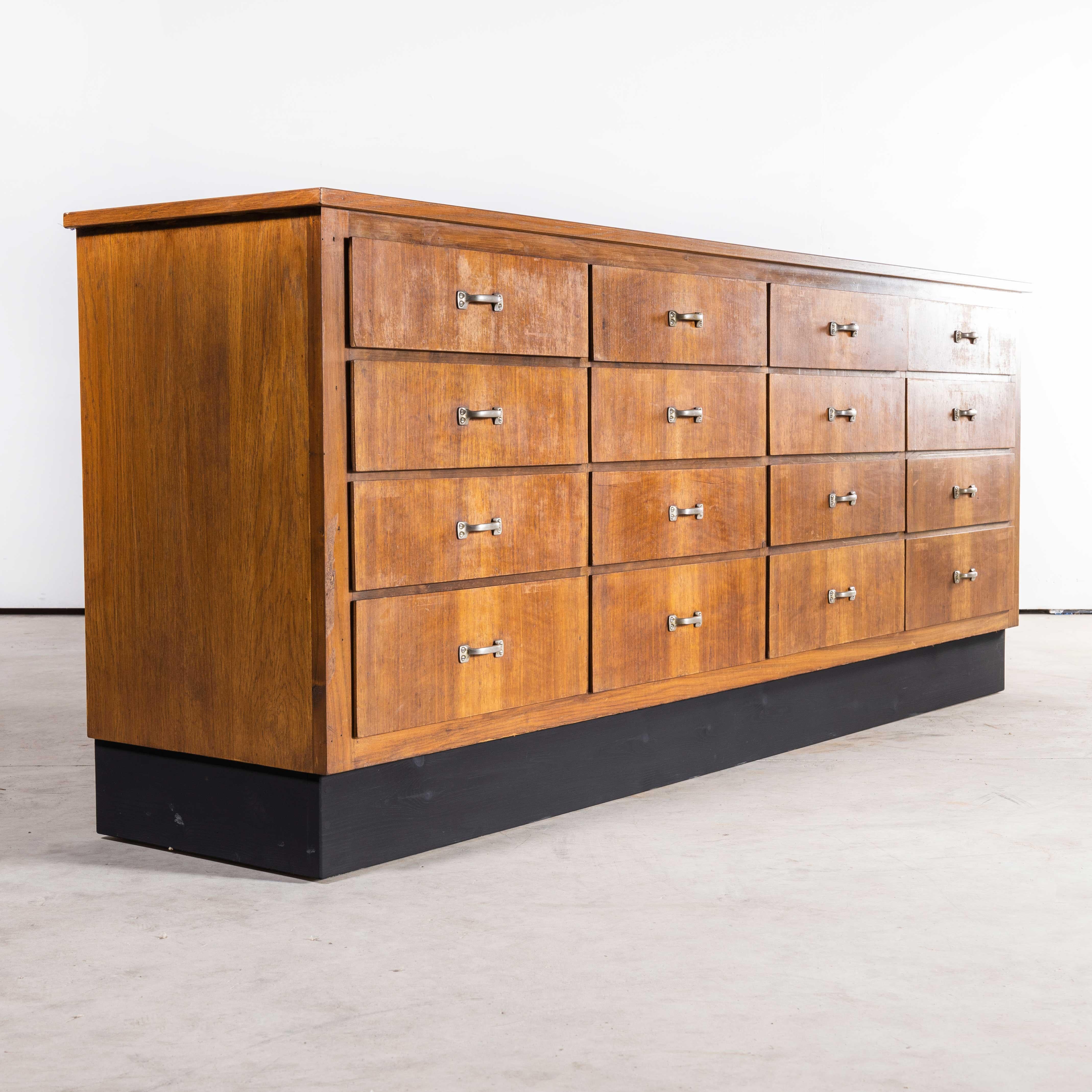 1950s Belgian Laboratory Chest, Bank of Drawers, Sixteen Drawers 1