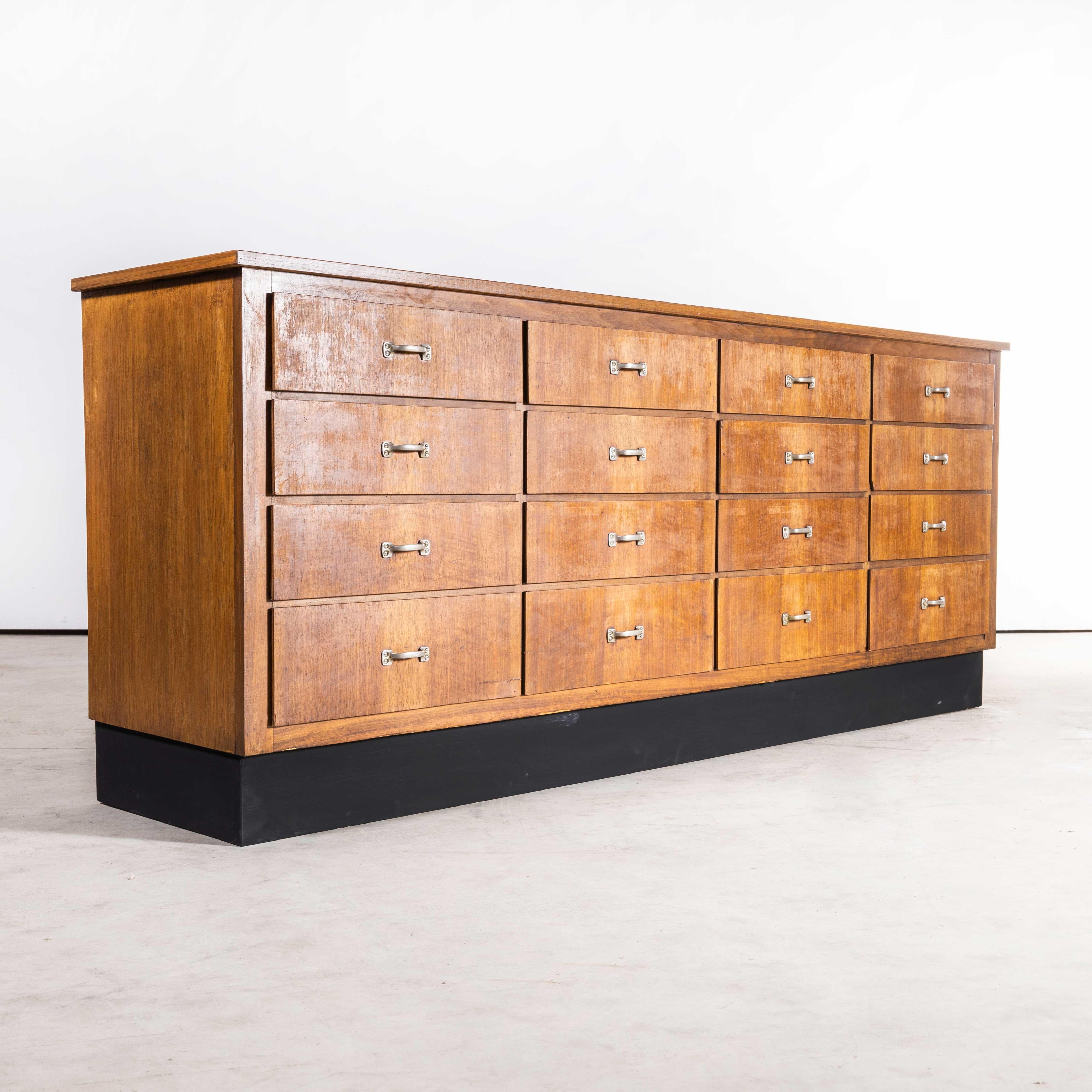 1950s Belgian Laboratory Chest, Bank of Drawers, Sixteen Drawers 3