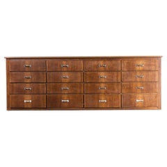 Vintage 1950s Belgian Laboratory Chest, Bank of Drawers, Sixteen Drawers