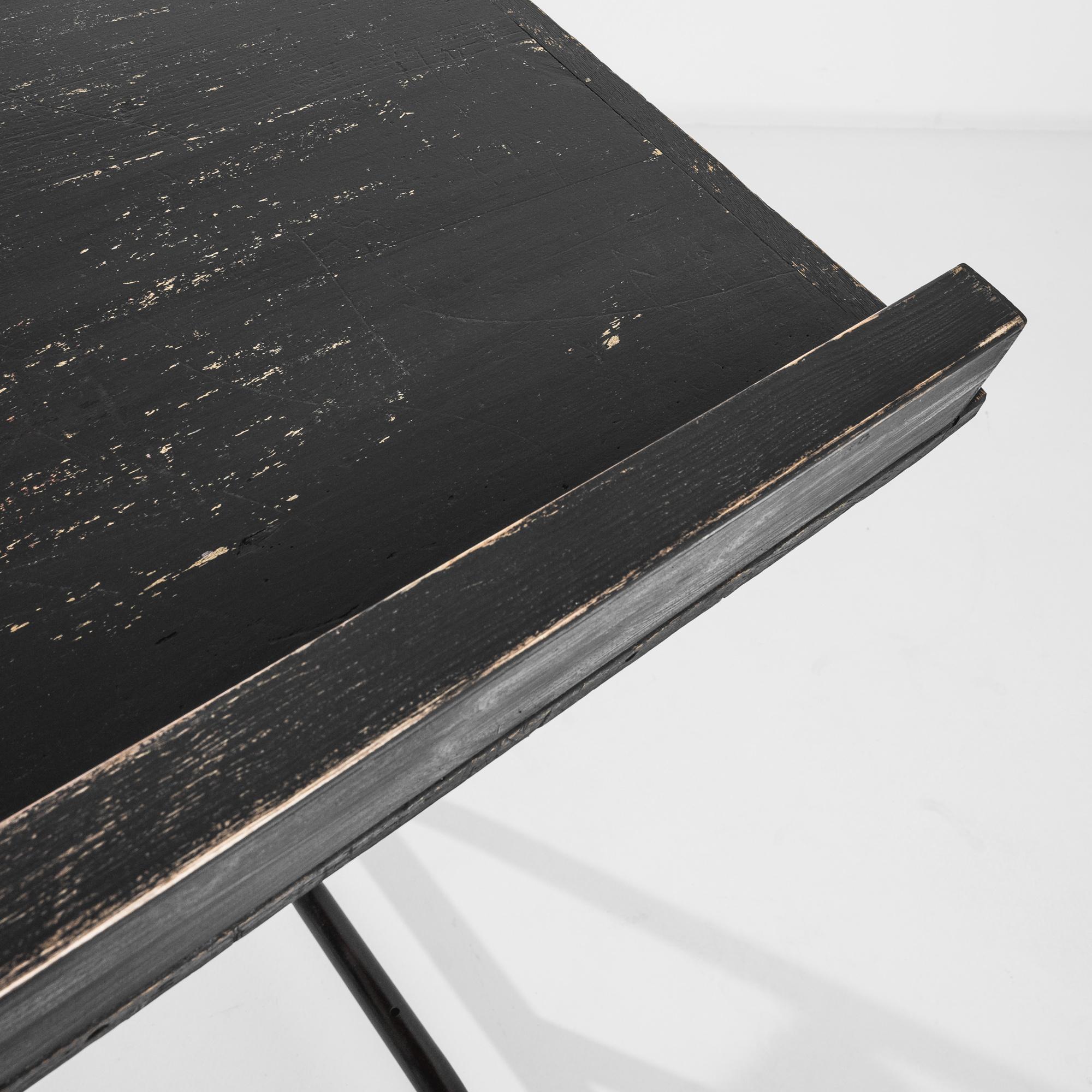 Mid-20th Century 1950s Belgian Metal Drawing Table
