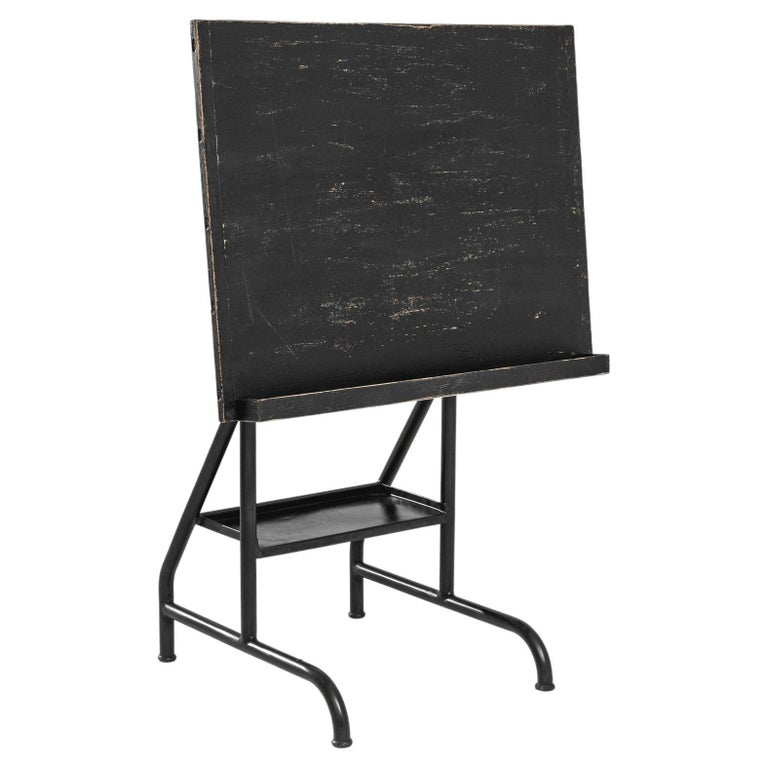 1950s Belgian Metal Drawing Table For Sale at 1stDibs