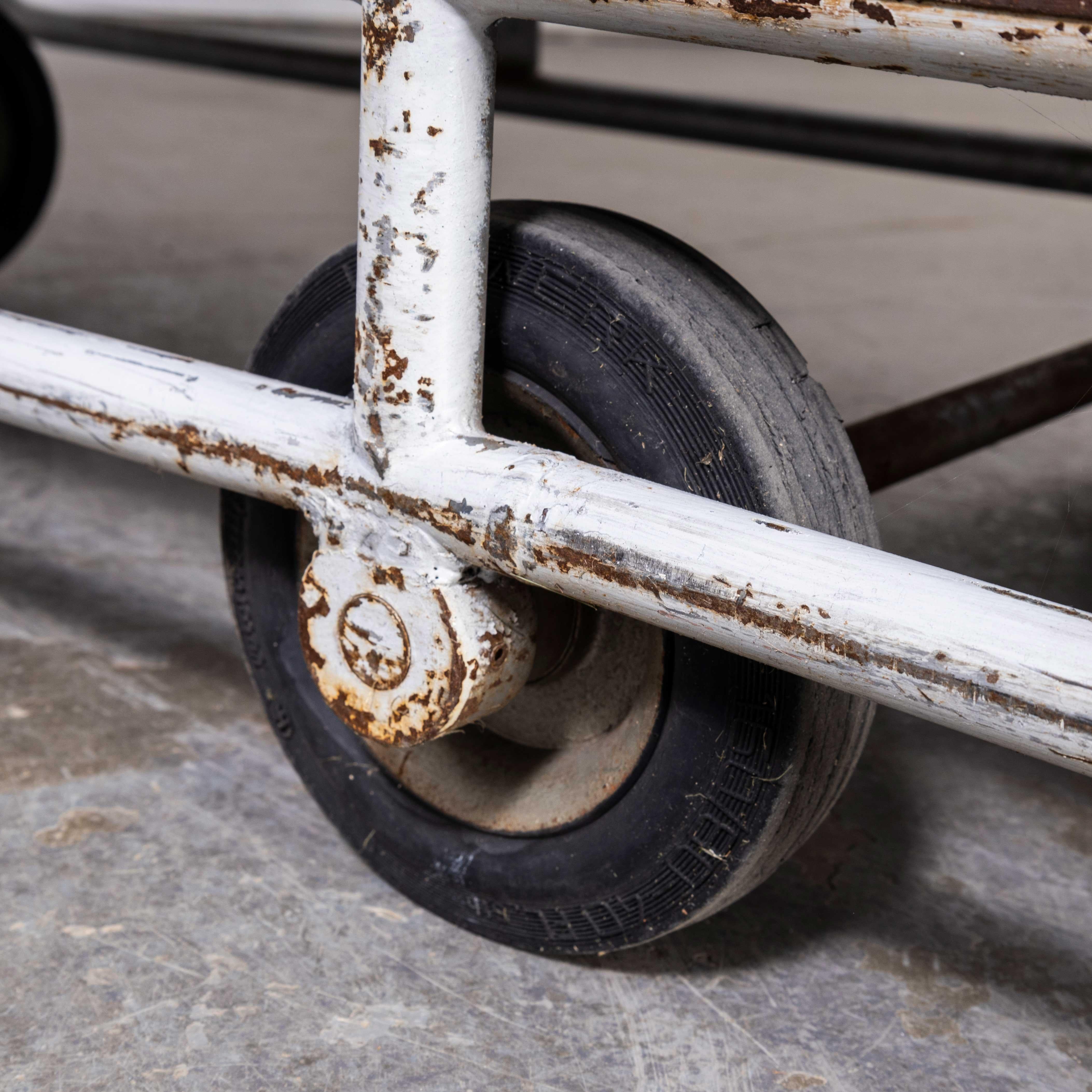 1950's Belgian Metal Industrial Bakers Rack For Sale 3