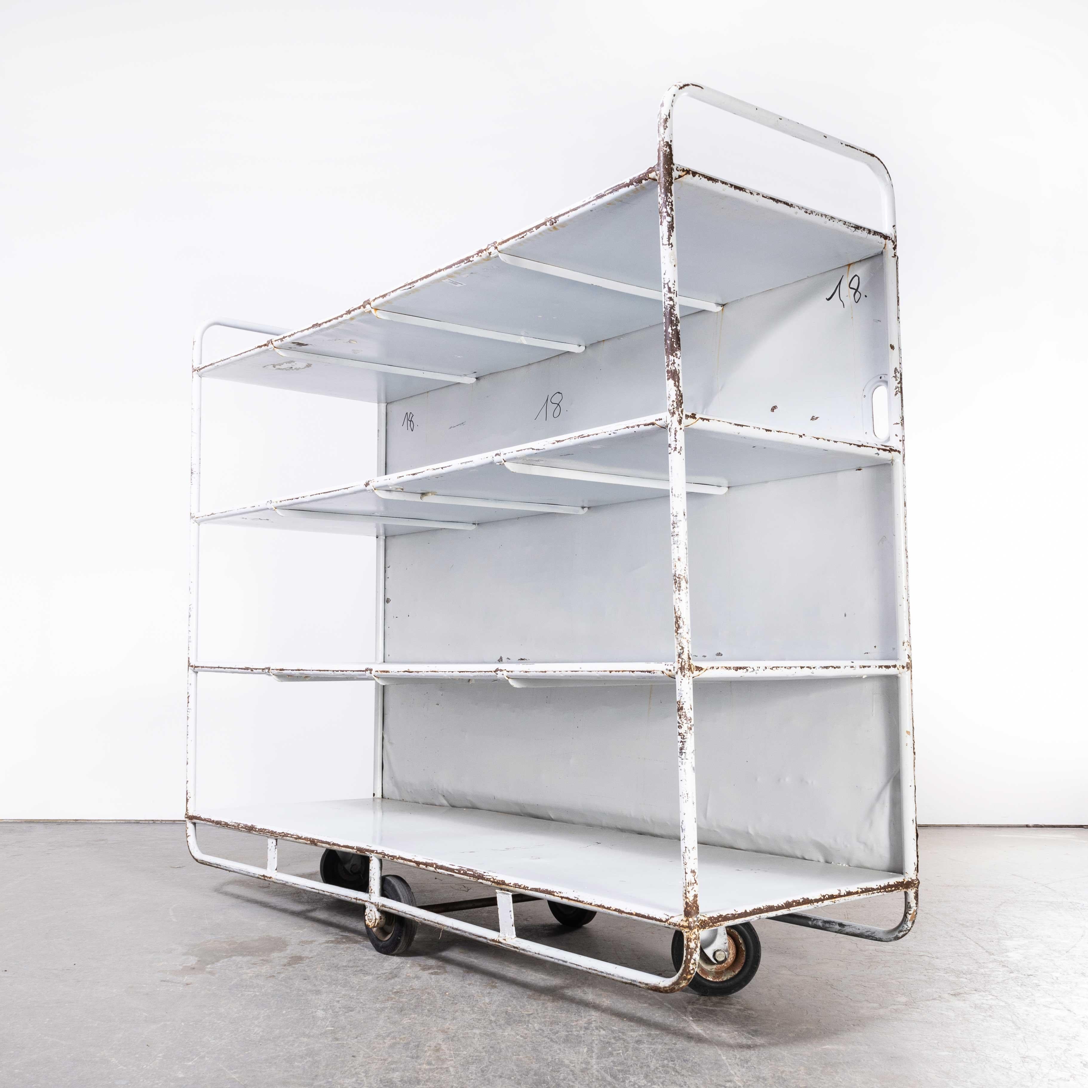 1950's Belgian Metal Industrial Bakers Rack 6