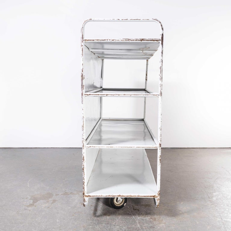 1950's Belgian Metal Industrial Bakers Rack For Sale at 1stDibs