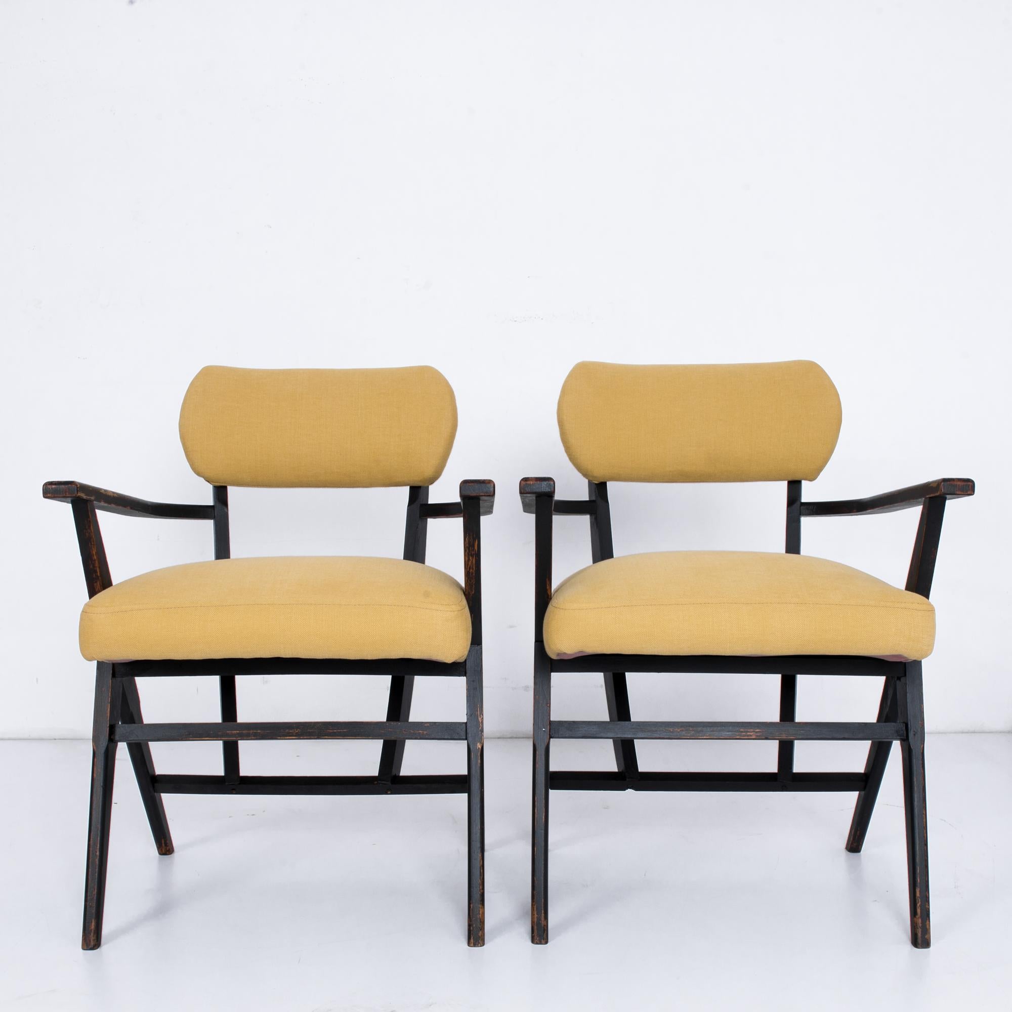 1950s Belgian Modern Armchairs, a Pair 5