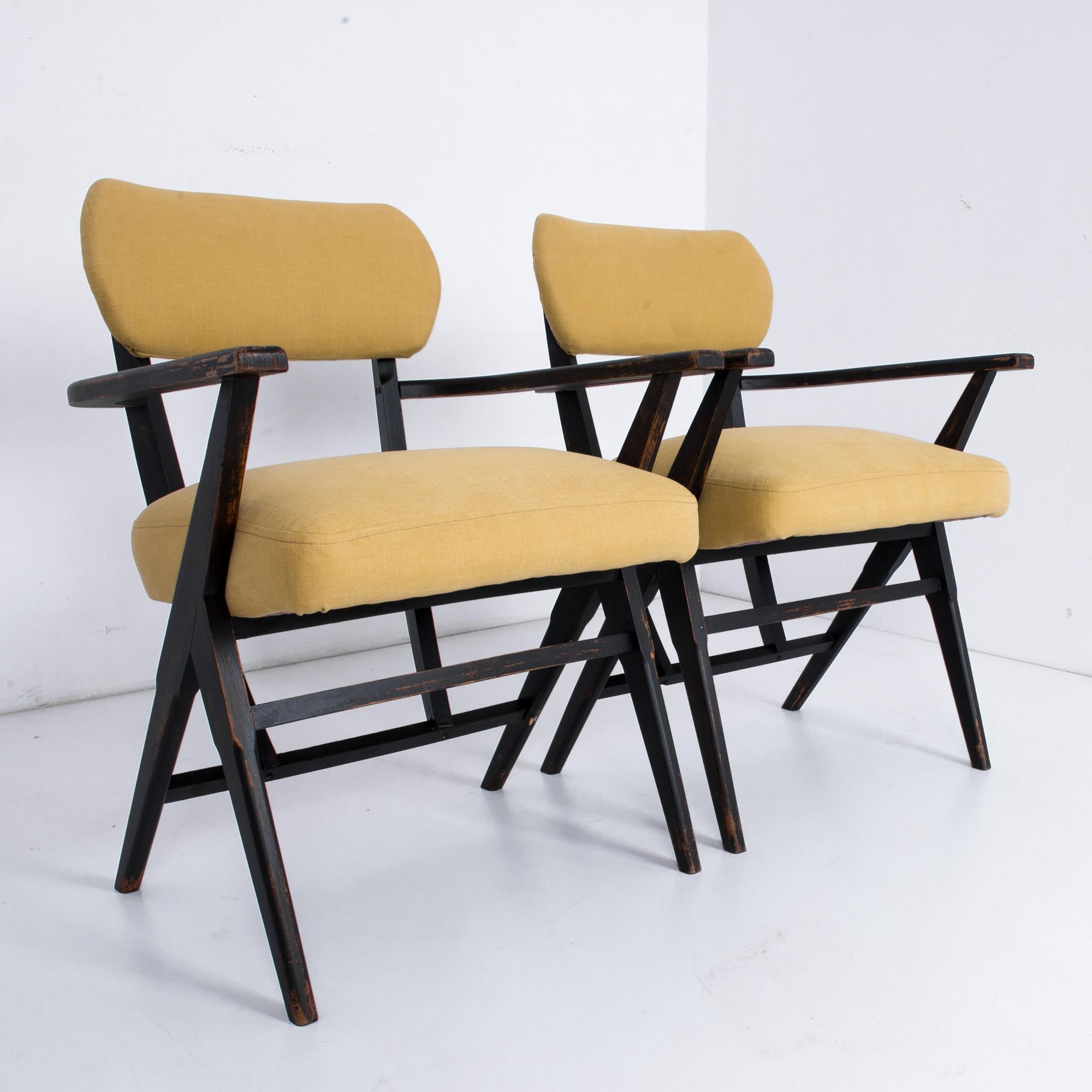 1950s Belgian Modern Armchairs, a Pair 7