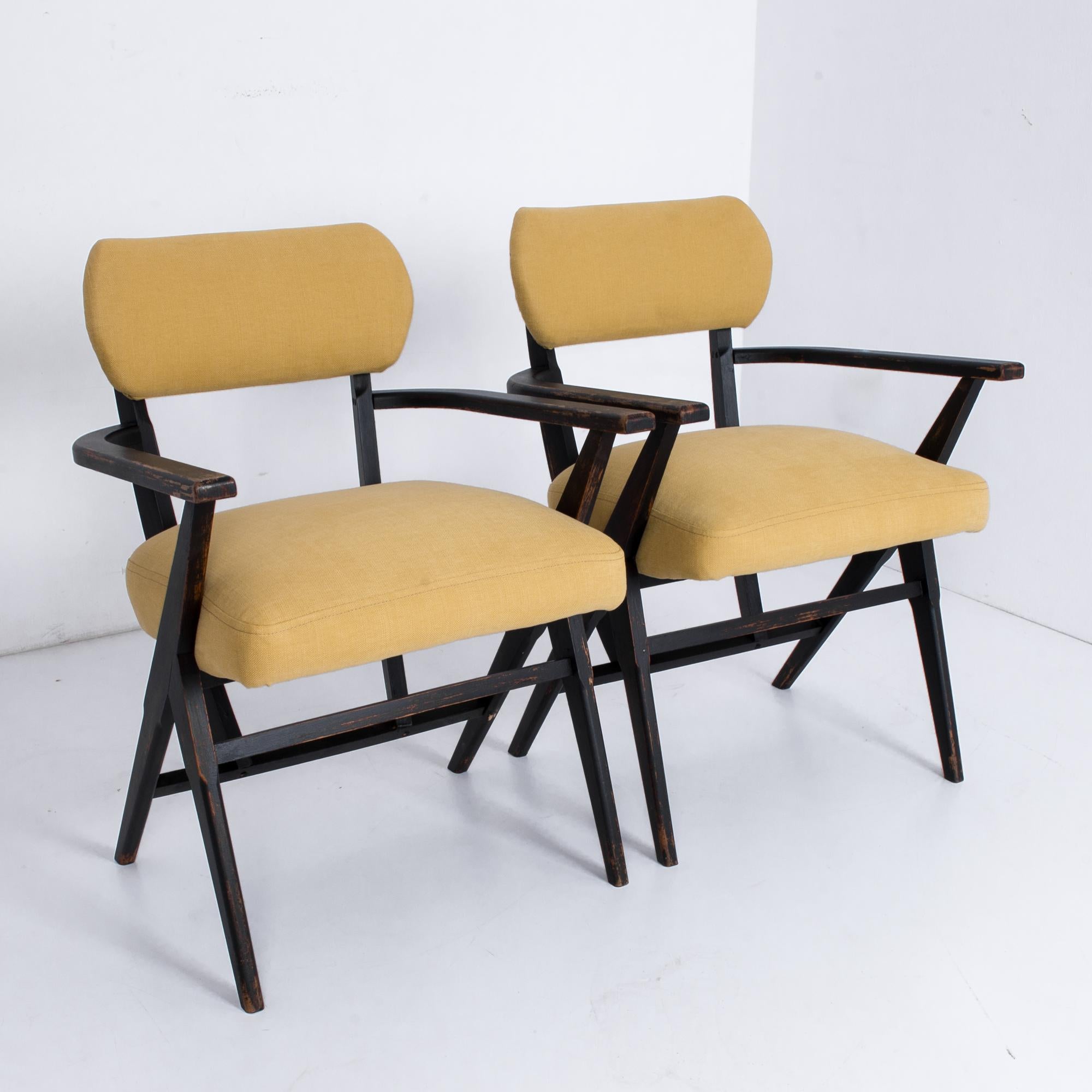 1950s Belgian Modern Armchairs, a Pair 1