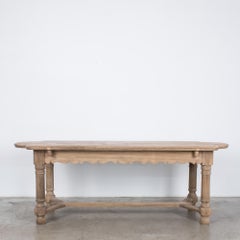 1950s Belgian Oak Dining Table