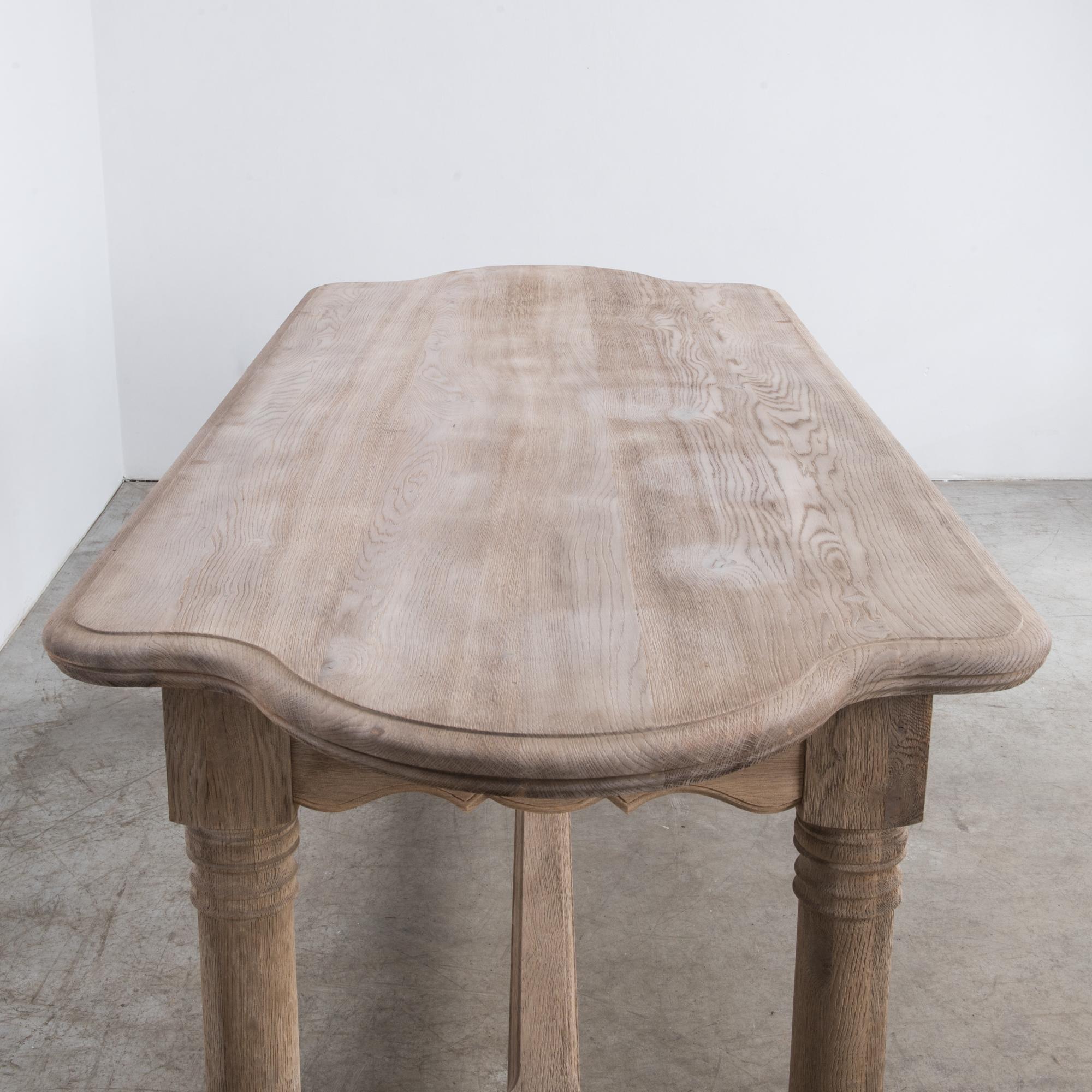 1950s Belgian Oak Dining Table 2