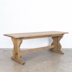 1950s Belgian Oak Farm Table