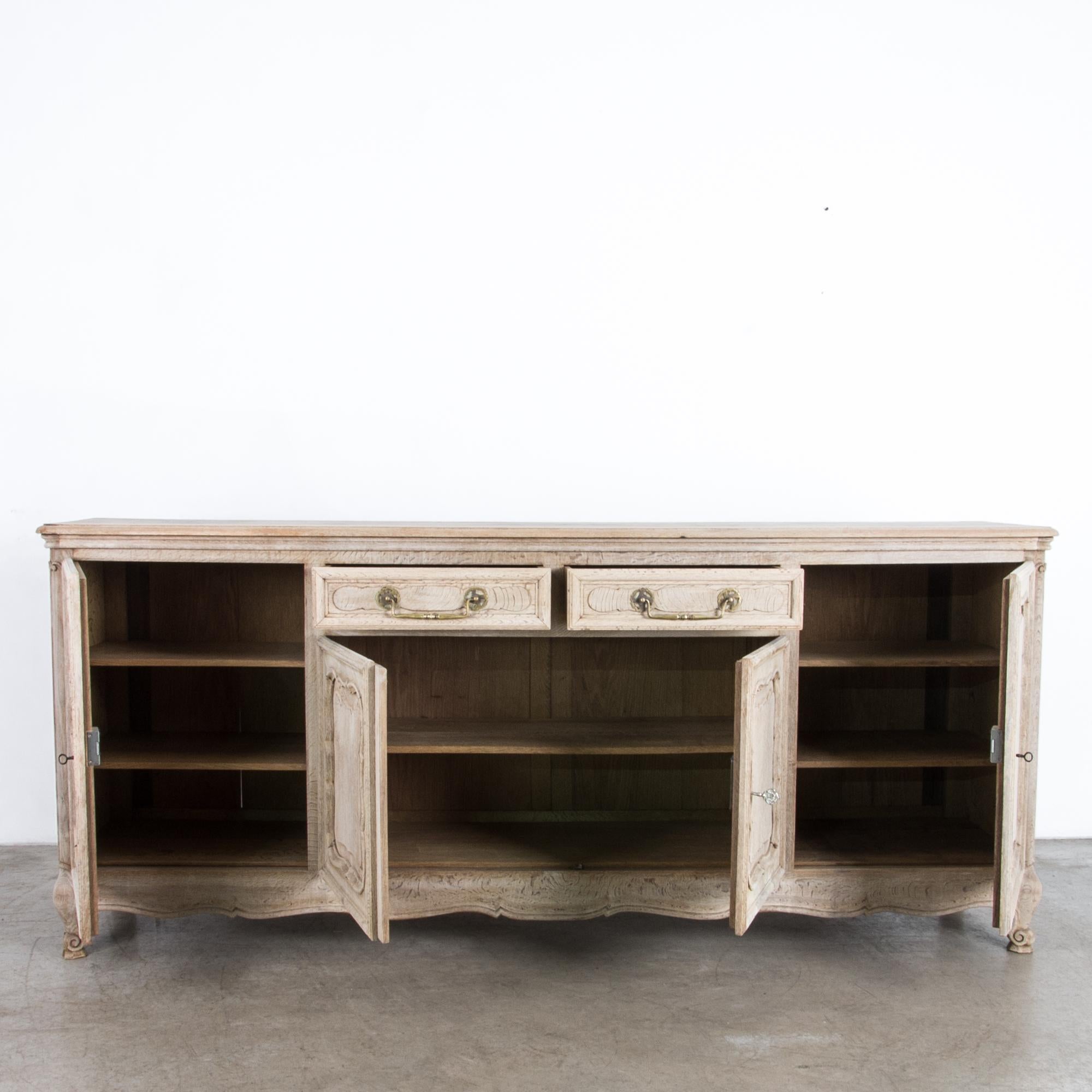 French Provincial 1950s Belgian Oak Sideboard