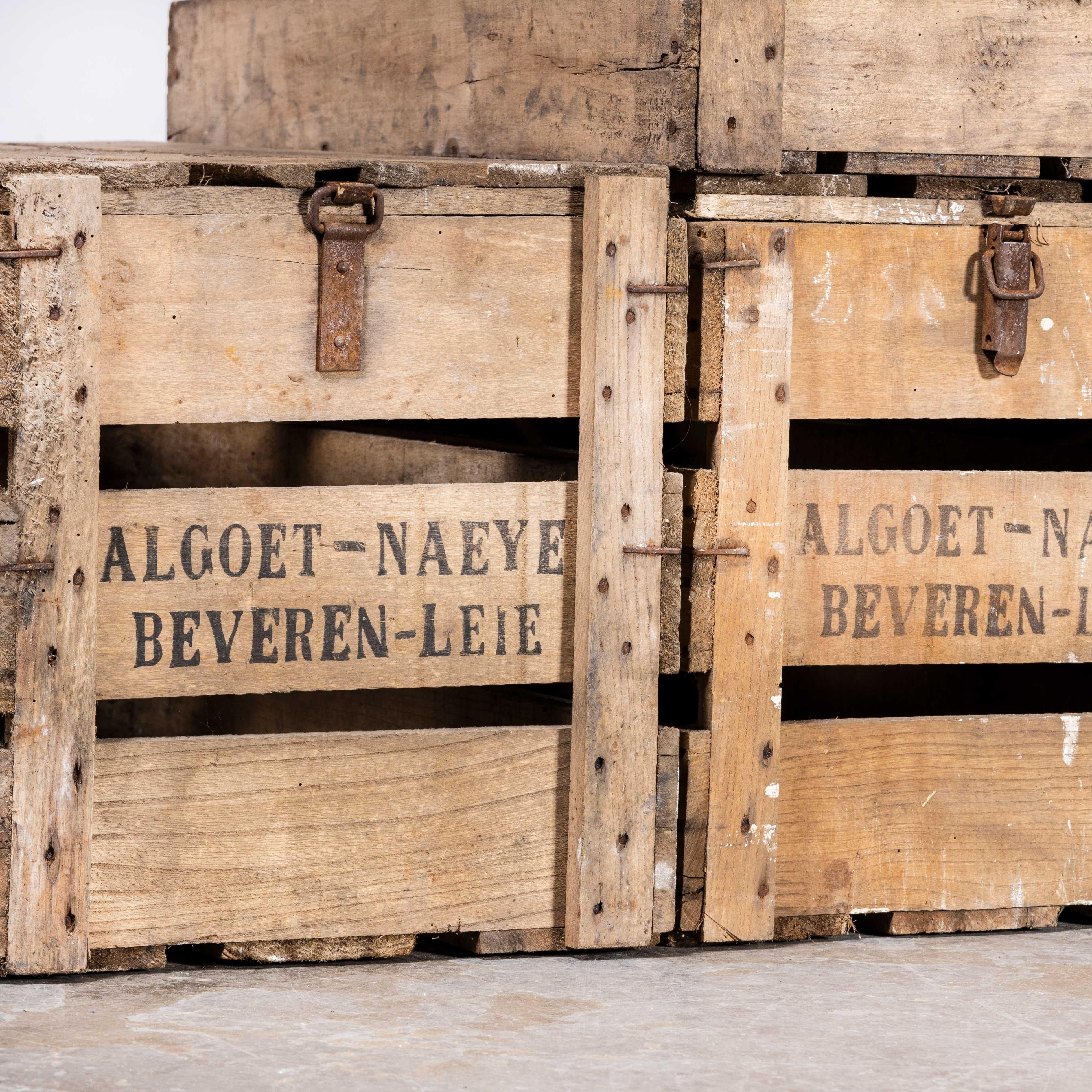 1950s Belgian Shipping Crates - Various Quantities Available For Sale 5