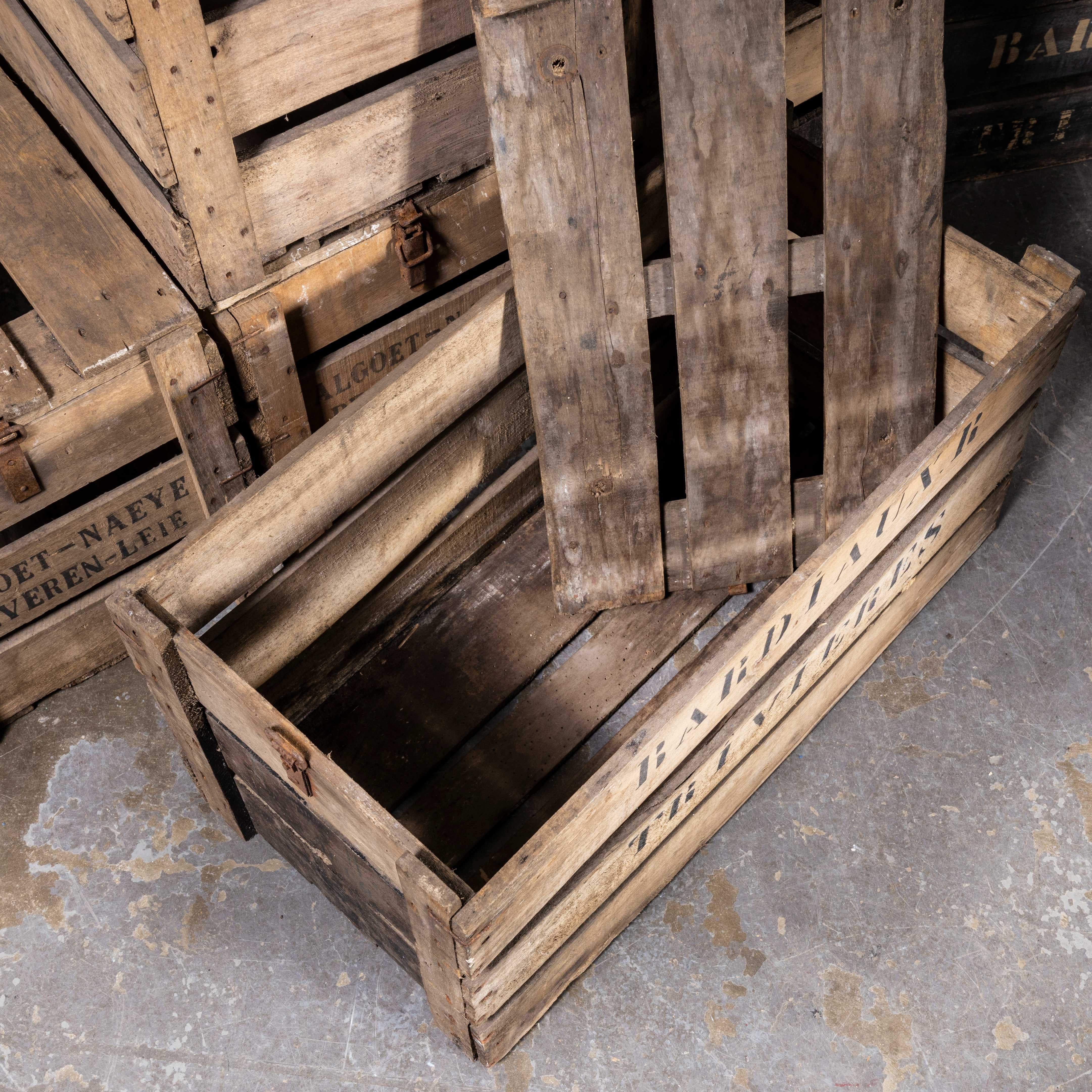 1950s Belgian Shipping Crates - Various Quantities Available For Sale 3