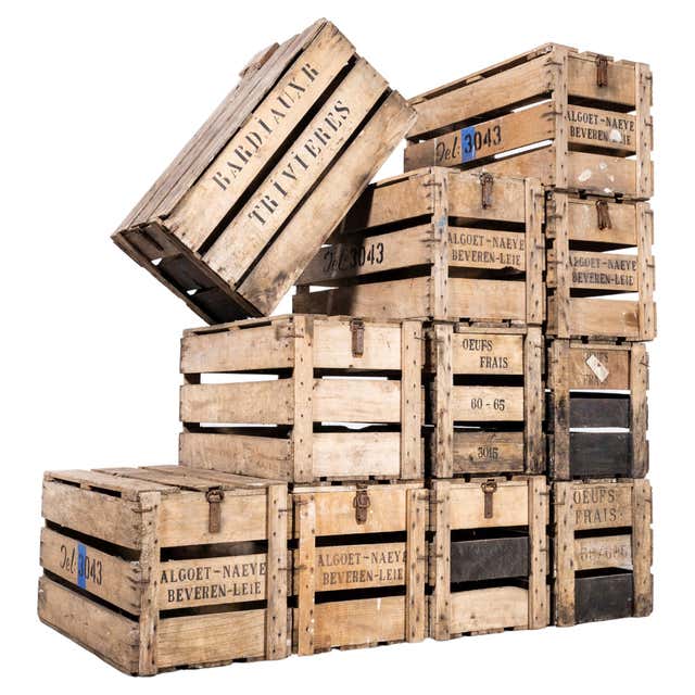 Branded Crates 1950s American Branded Produce Crates, Various Quantities Available For ...