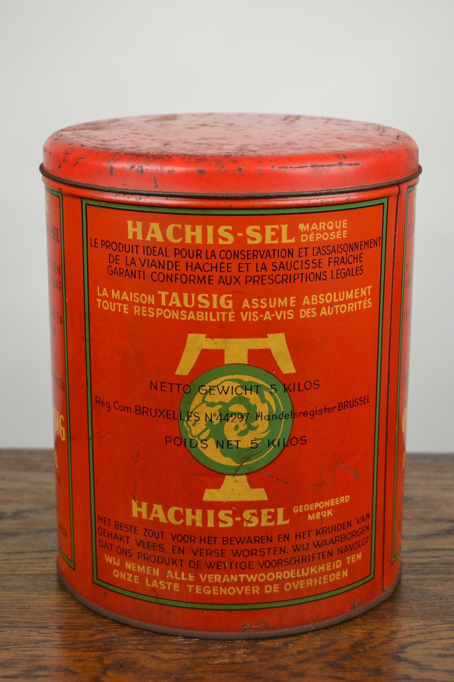 1950s Belgian Tin, Spices by Atelier Tausig for Abbatoirs and Butcher Shops  4