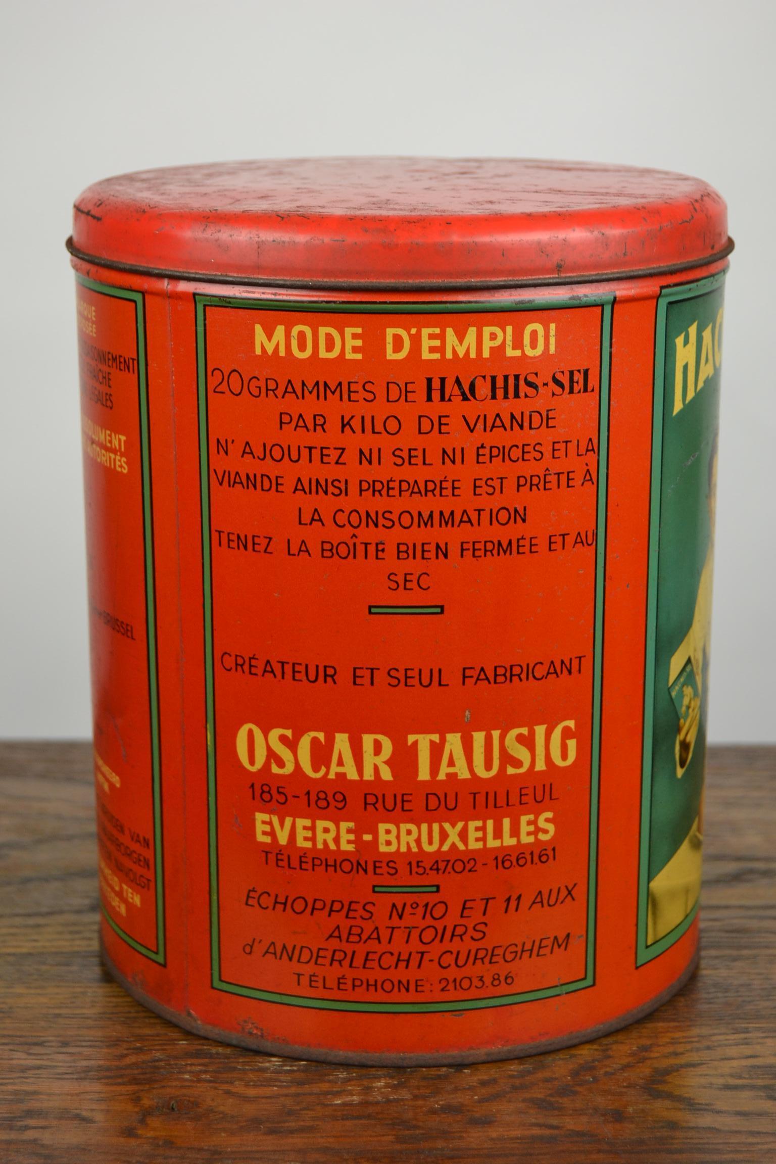 1950s Belgian Tin, Spices by Atelier Tausig for Abbatoirs and Butcher Shops  7