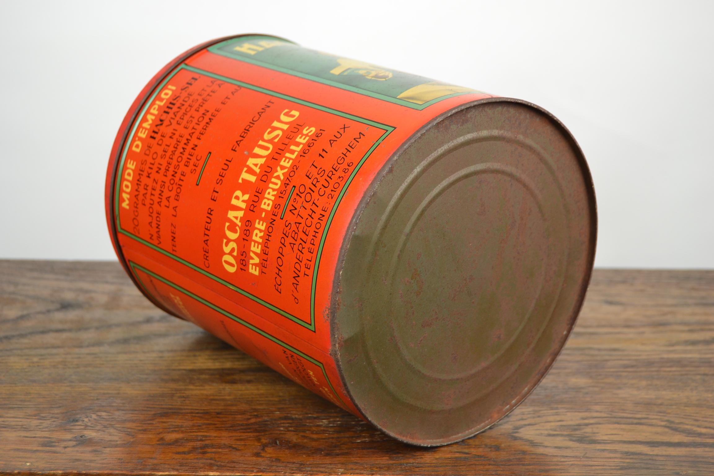 1950s Belgian Tin, Spices by Atelier Tausig for Abbatoirs and Butcher Shops  8