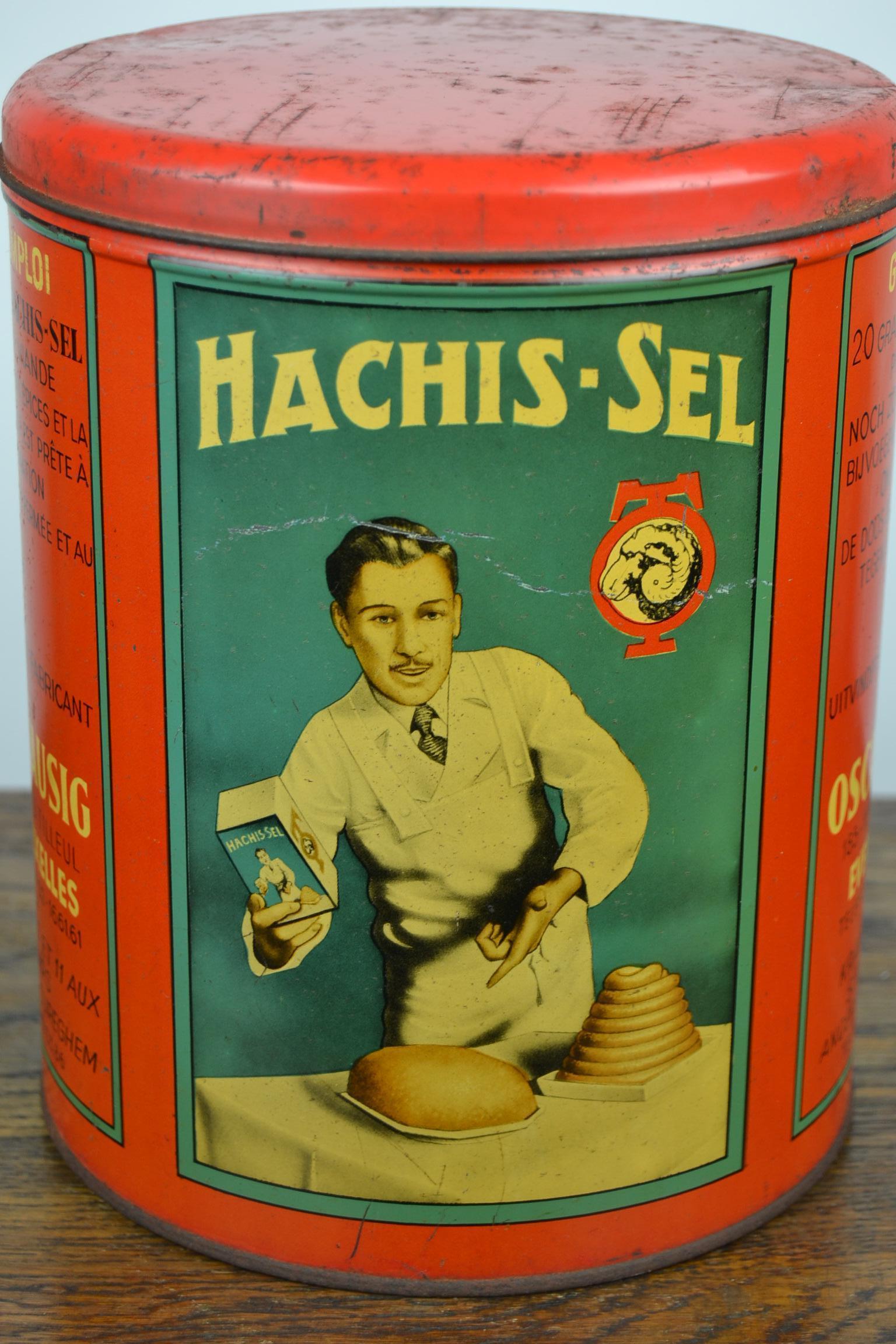 1950s Belgian Tin, Spices by Atelier Tausig for Abbatoirs and Butcher Shops  (Belgisch)