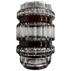 1950s Belgian Vase Val Saint Lambert CrystalVase Designed by Joseph Simon