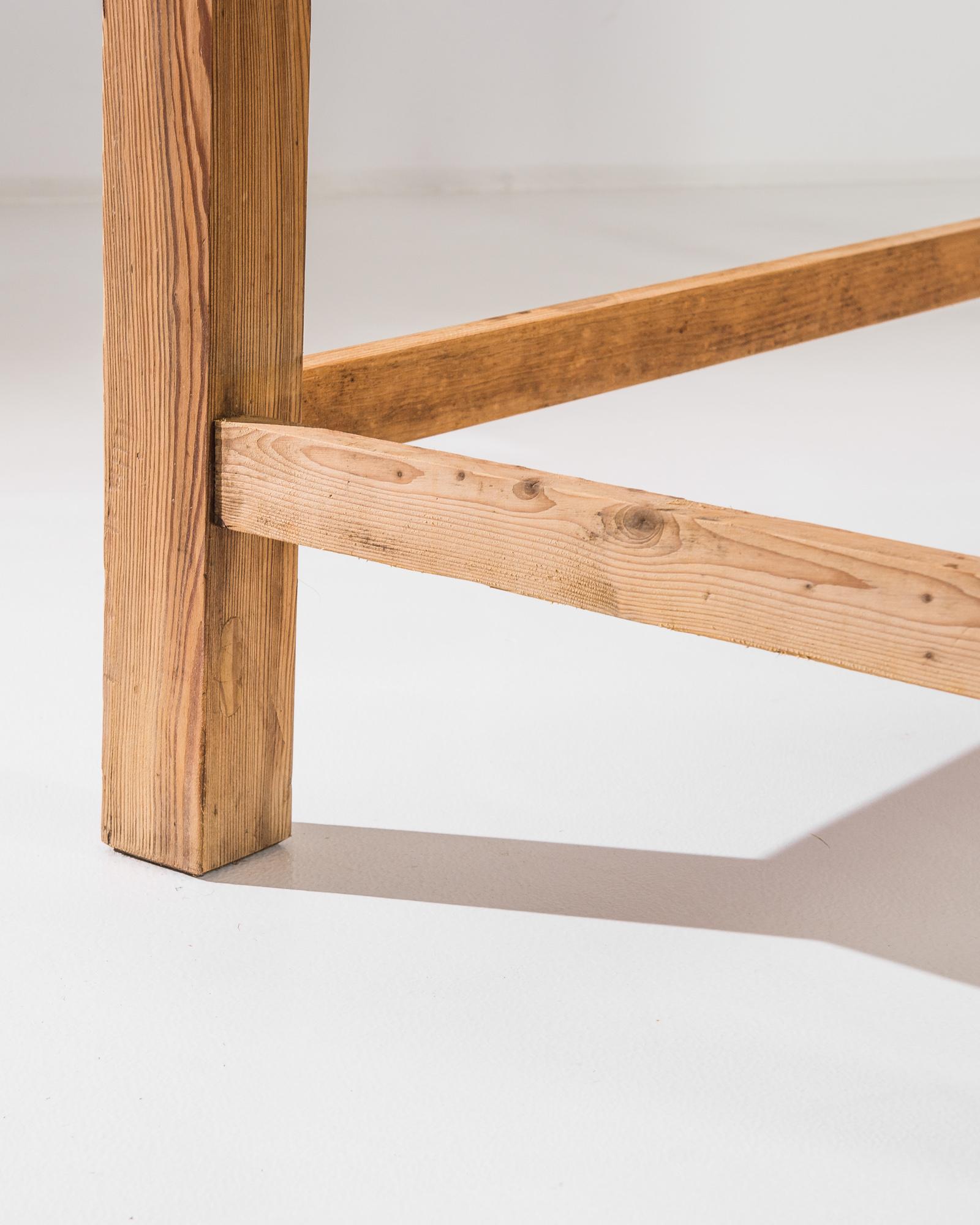 Industrial 1950s Belgian Wooden Bakery Table