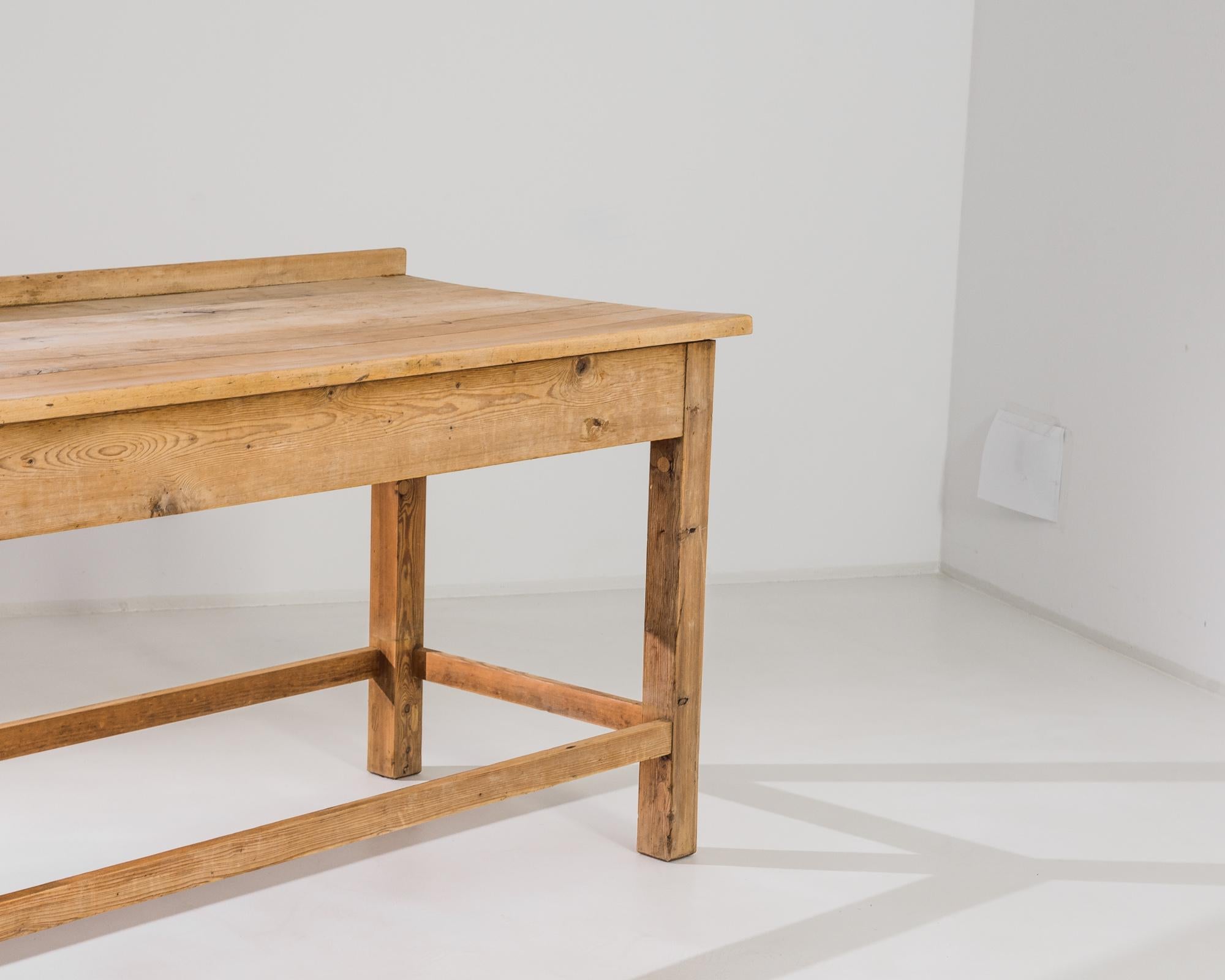 1950s Belgian Wooden Bakery Table 3