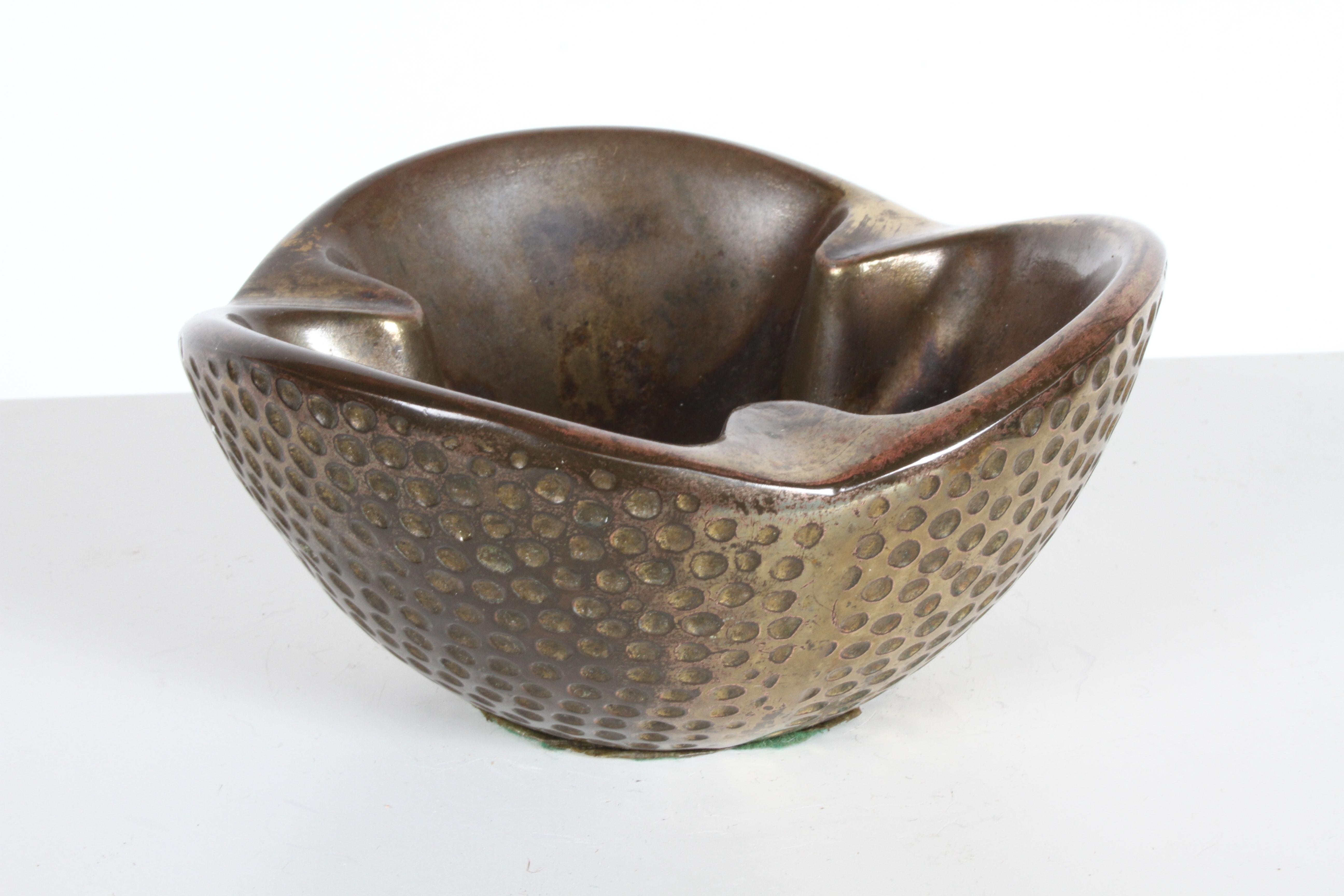 American 1950s Ben Seibel Brass Biomorphic Ashtray for Jenfred-Ware