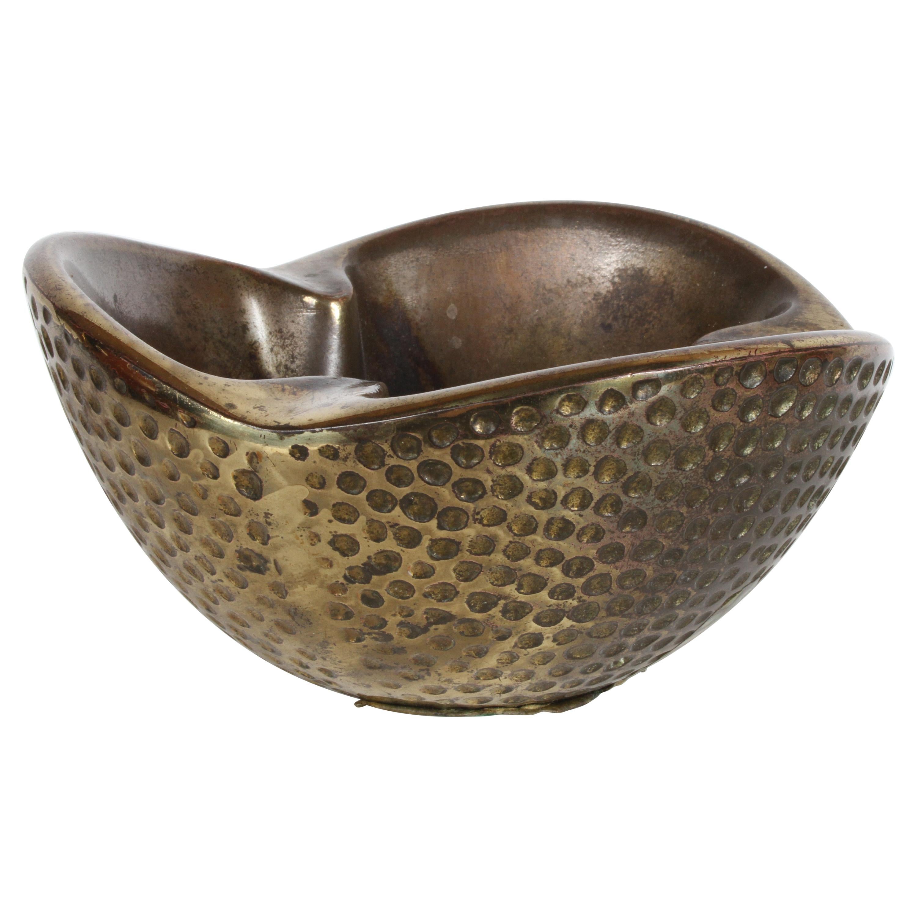 1950s Ben Seibel Brass Biomorphic Ashtray for Jenfred-Ware