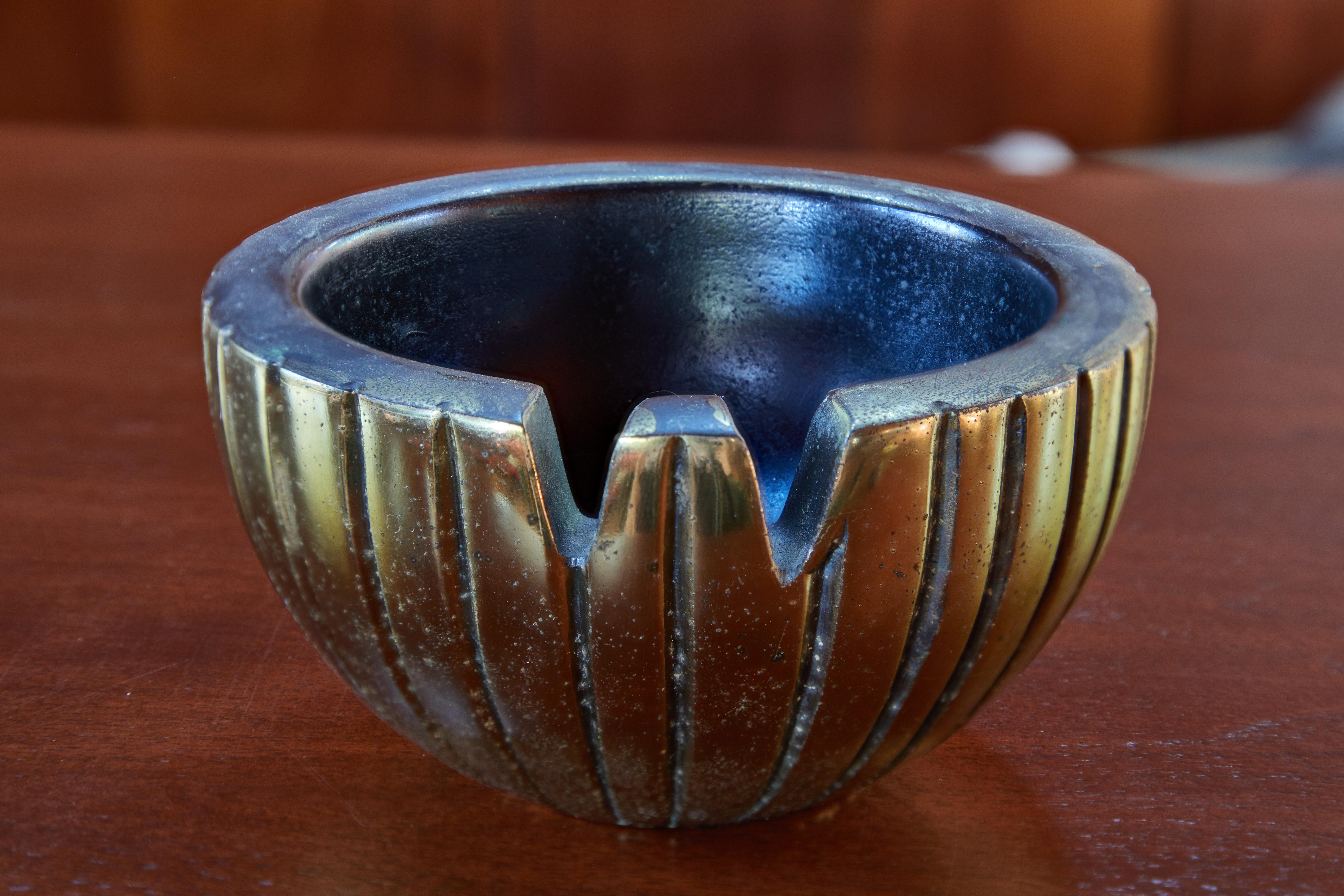 1950s Ben Seibel Brass Bowl or Ashtray for Jenfred-Ware In Good Condition In Glendale, CA
