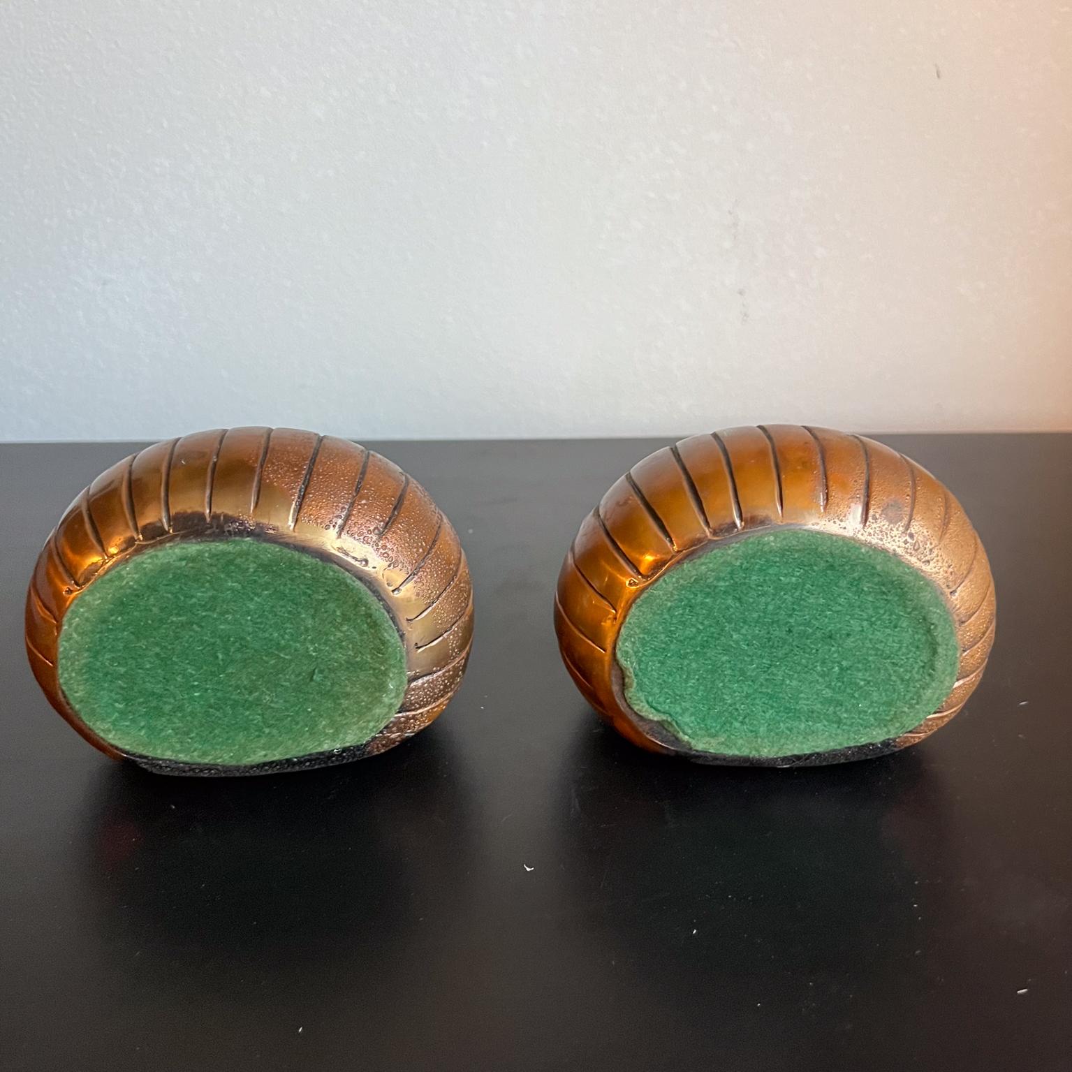 Set di fermalibri in rame con conchiglia di Ben Seibel del 1950 in vendita 1