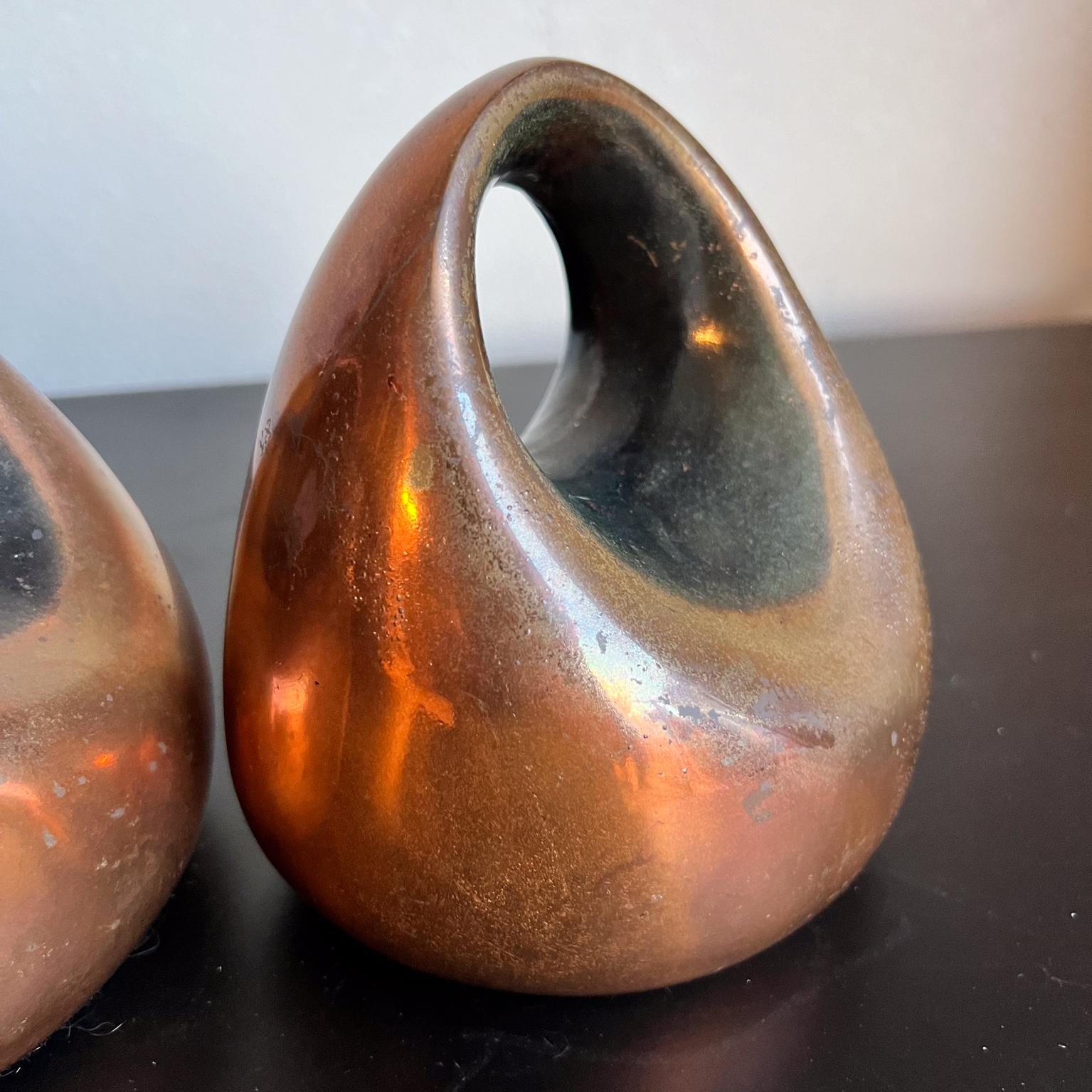1950s Ben Seibel Copper Orb Bookend Pair For Sale 5