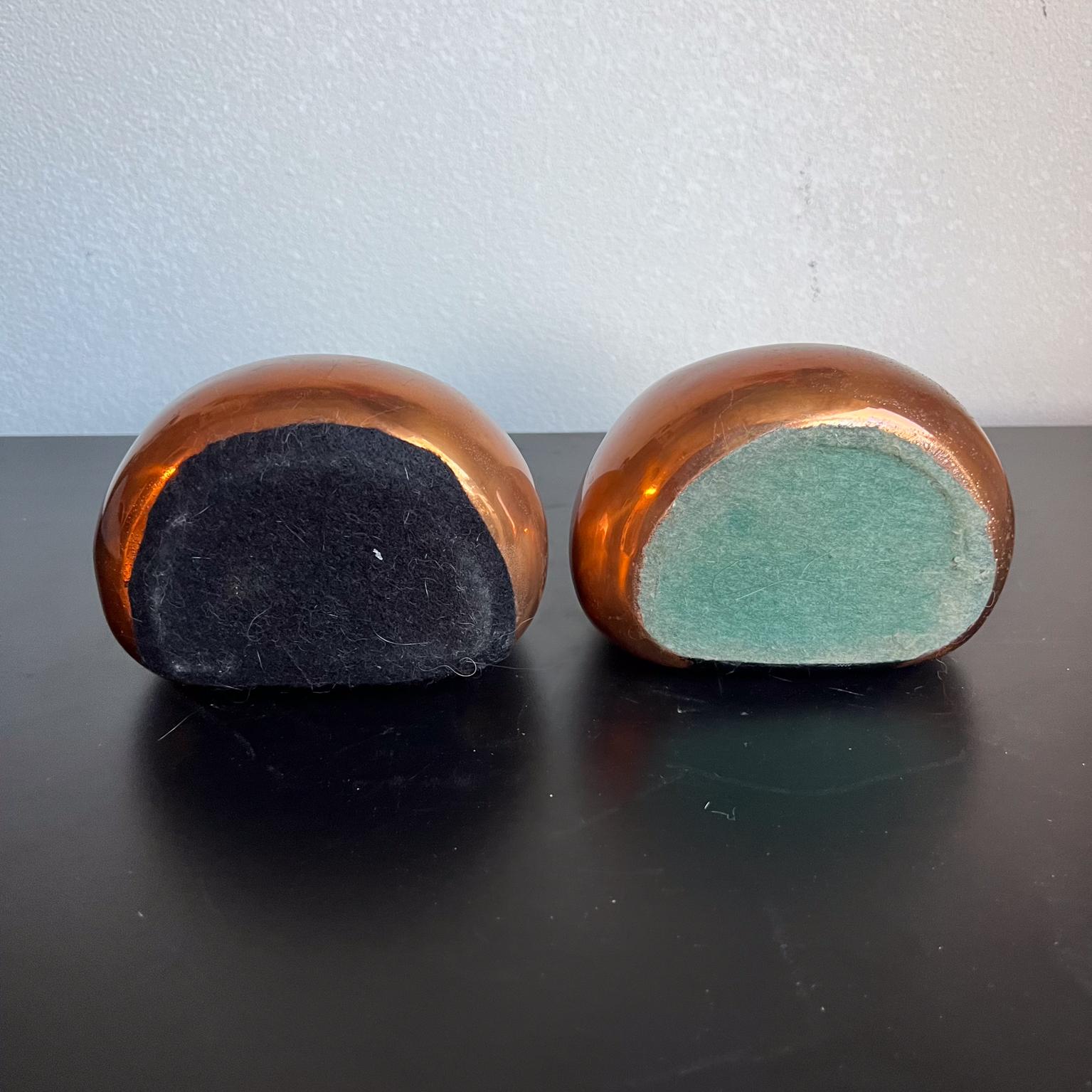 1950s Ben Seibel Copper Orb Bookend Pair For Sale 1