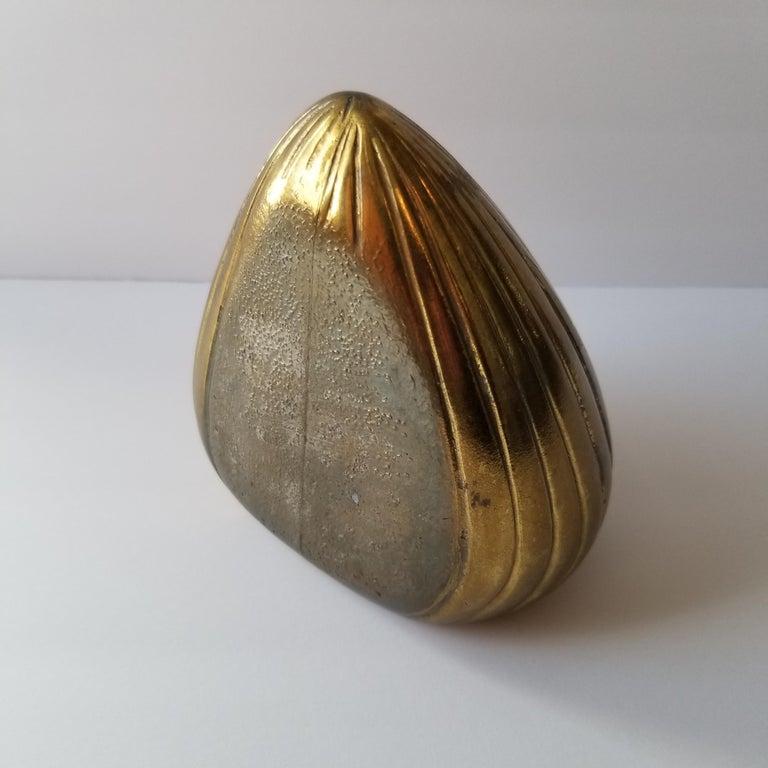 1950s Ben Seibel Clamshell Brass Bookend Jenfred-Ware In Good Condition In Chula Vista, CA