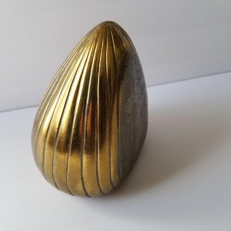 1950s Ben Seibel Clamshell Brass Bookend Jenfred-Ware For Sale 1