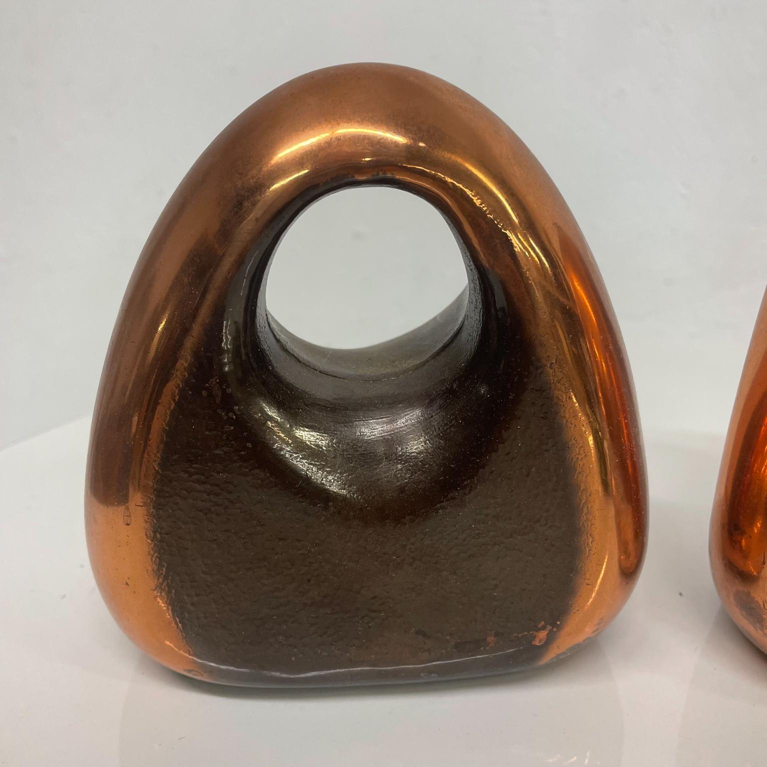 1950s Ben Seibel Modern ORB Bookends in Copper for Jenfred-Ware Raymor For Sale 6
