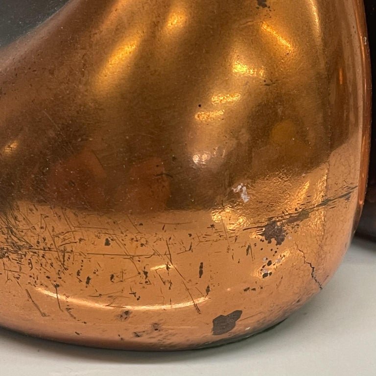 1950s Ben Seibel Modern ORB Bookends in Copper for Jenfred-Ware Raymor In Good Condition For Sale In National City, CA