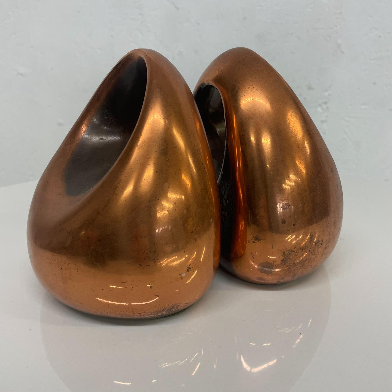 1950s Ben Seibel Modern ORB Bookends in Copper for Jenfred-Ware Raymor For Sale 3