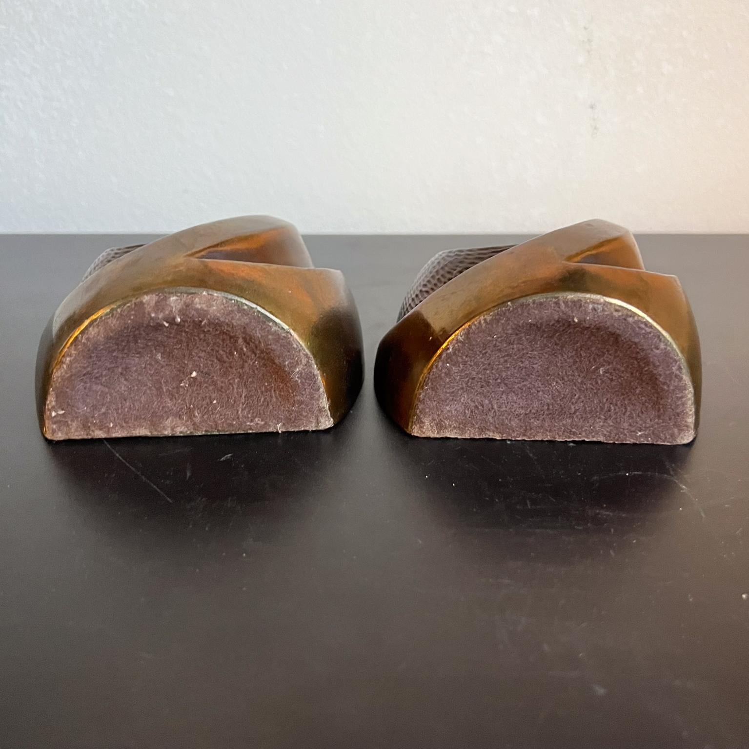 1950s Ben Seibel Teardrop Copper Flame Bookend Pair For Sale 3