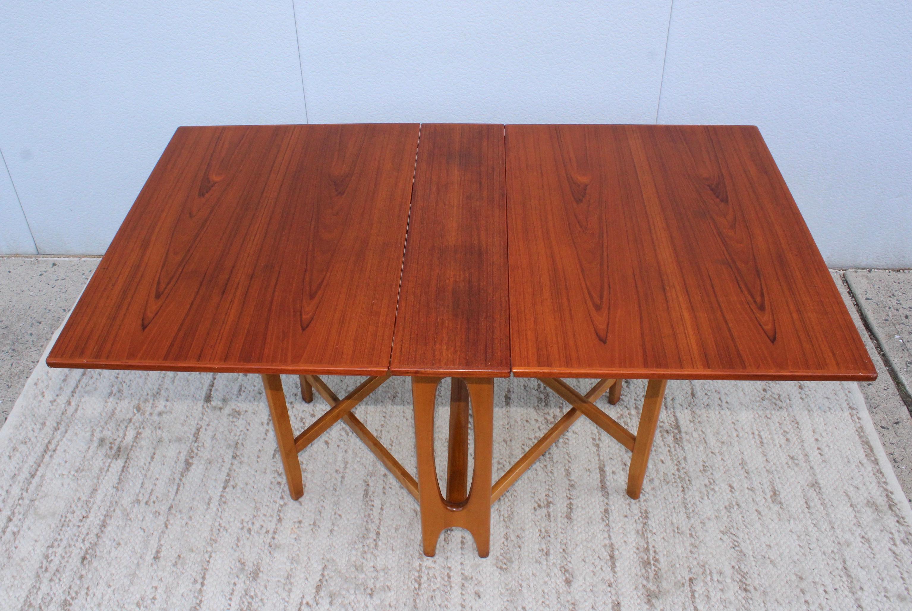 1950s Bendt Winge Teak Folding Dining Table 1